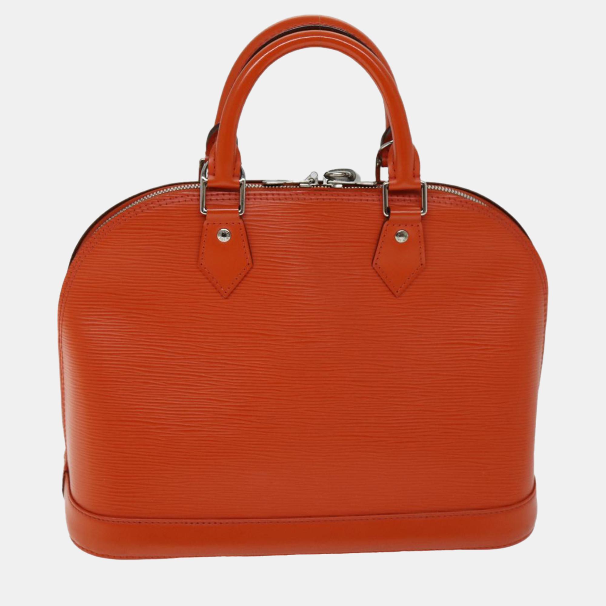 Louis Vuitton Orange Epi Leather Alma Handbag