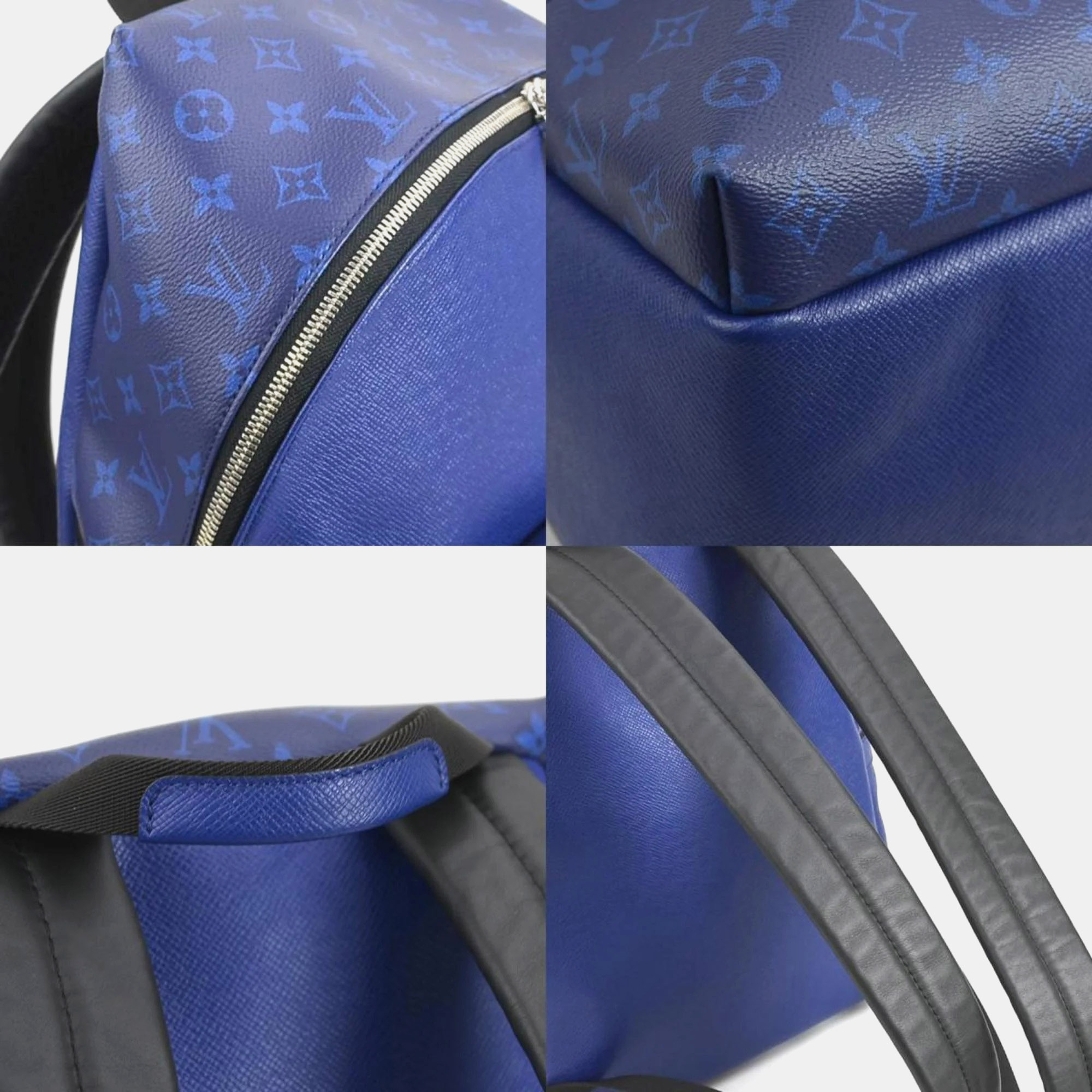 Louis Vuitton Blue Leather Taigarama Discovery Backpack