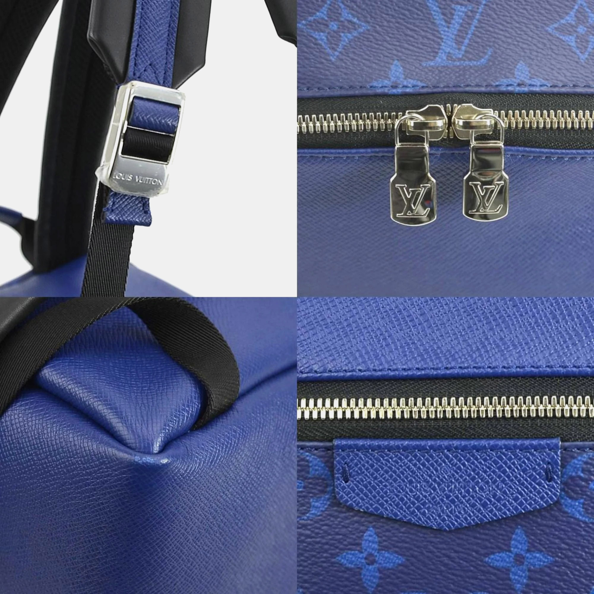 Louis Vuitton Blue Leather Taigarama Discovery Backpack