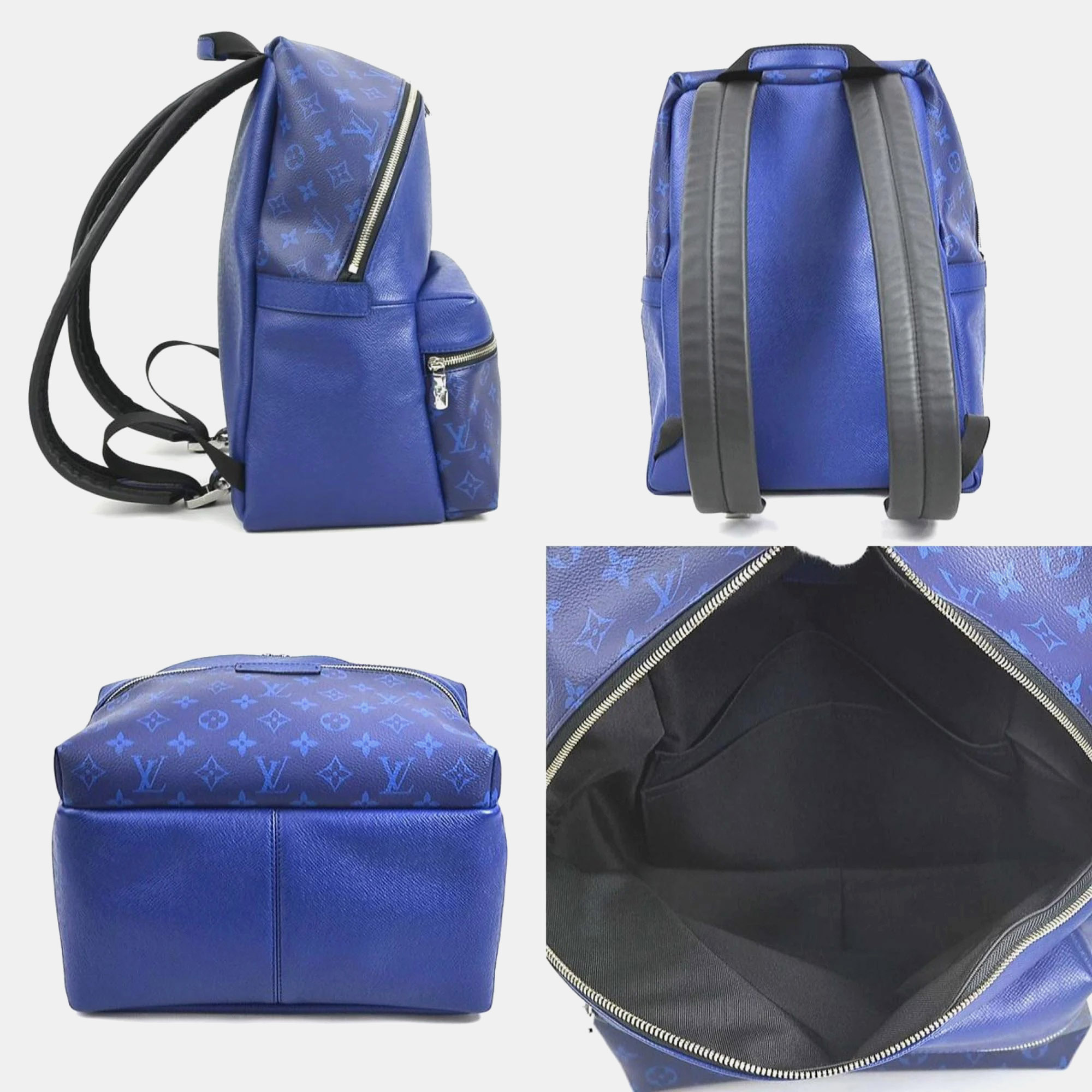 Louis Vuitton Blue Leather Taigarama Discovery Backpack