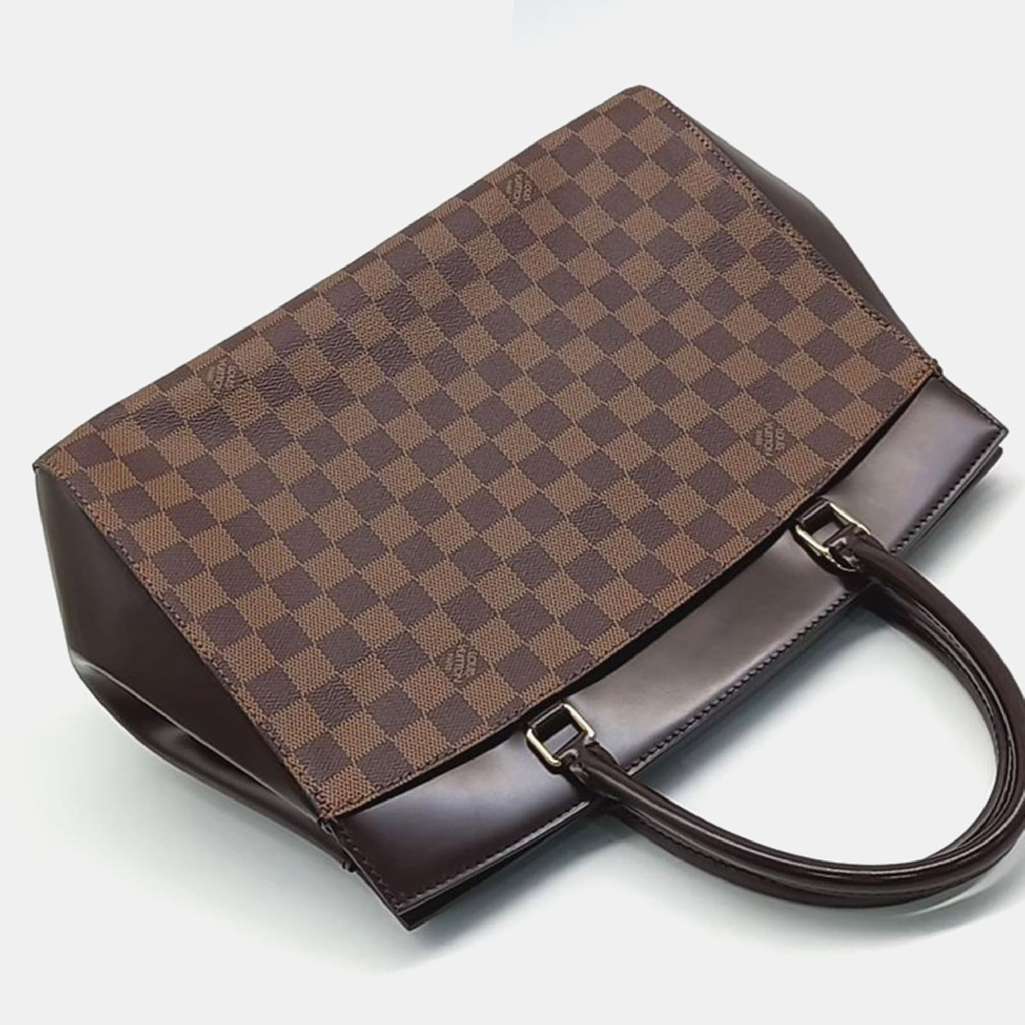 Louis Vuitton Brown Coated Canvas Damier Rivoli MM Shoulder Bag