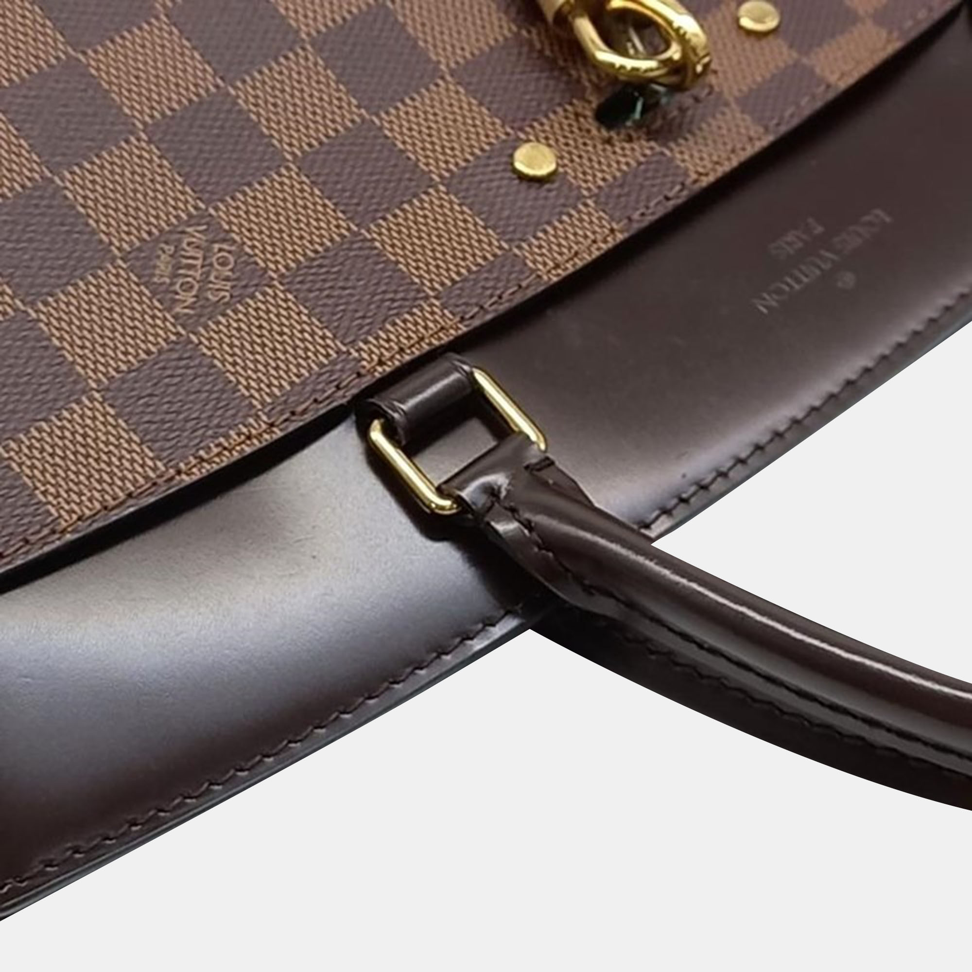 Louis Vuitton Brown Coated Canvas Damier Rivoli MM Shoulder Bag