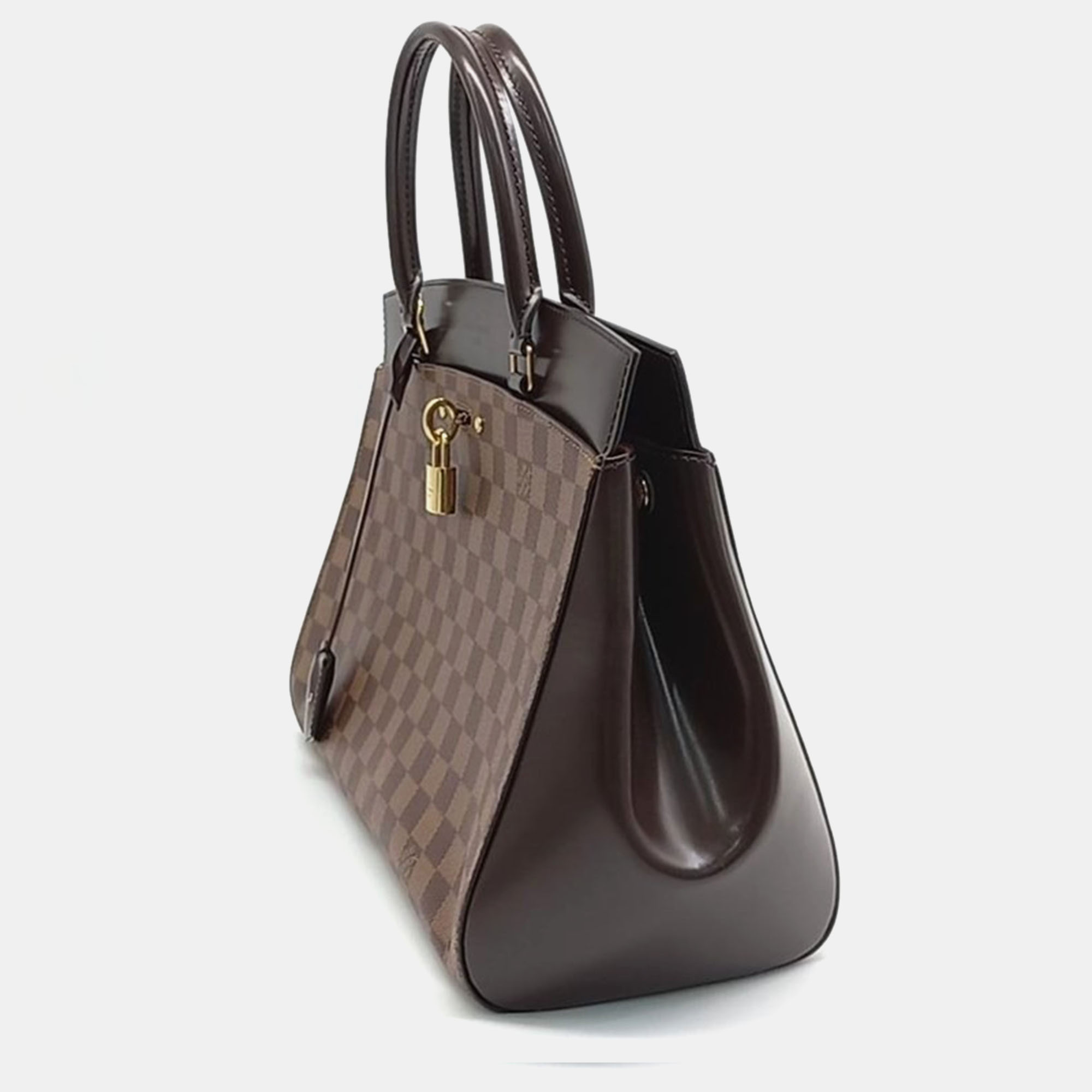 Louis Vuitton Brown Coated Canvas Damier Rivoli MM Shoulder Bag