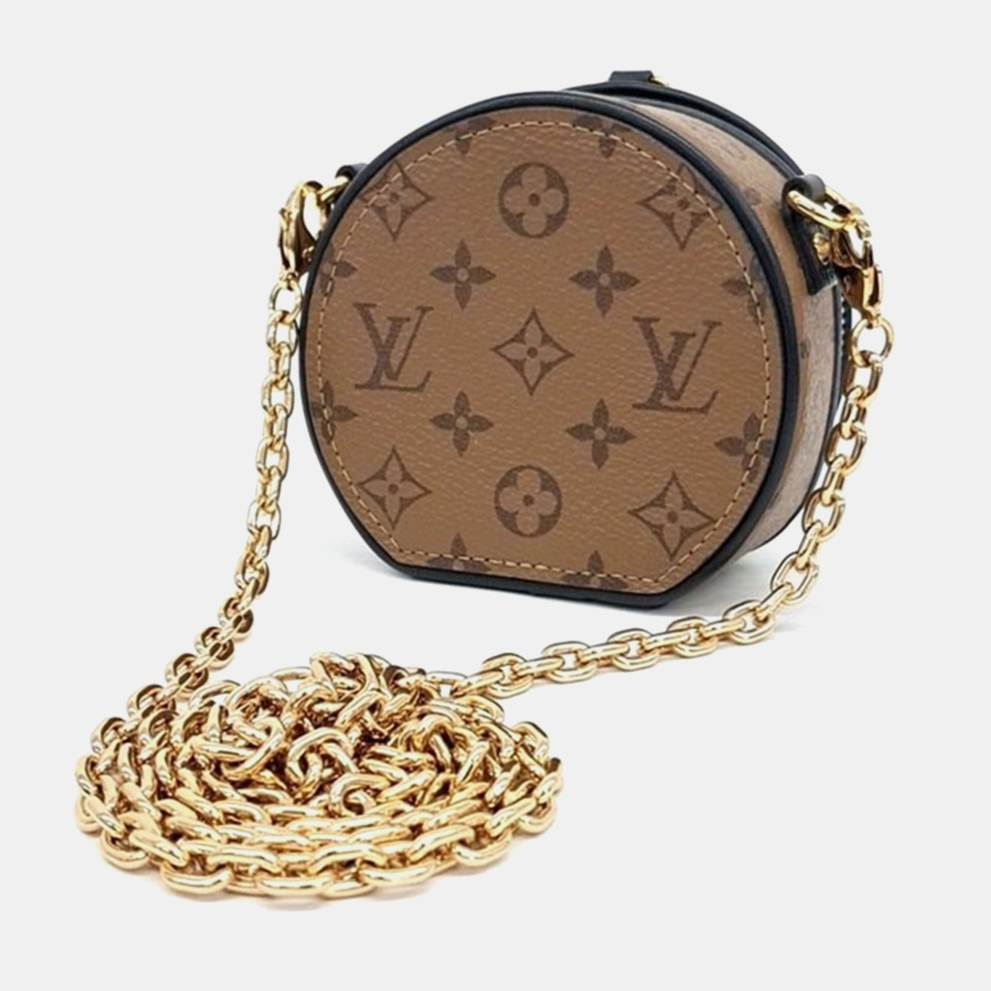 Louis Vuitton Brown Monogram Canvas Petite Boite Chapeau Mini Shoulder Bag