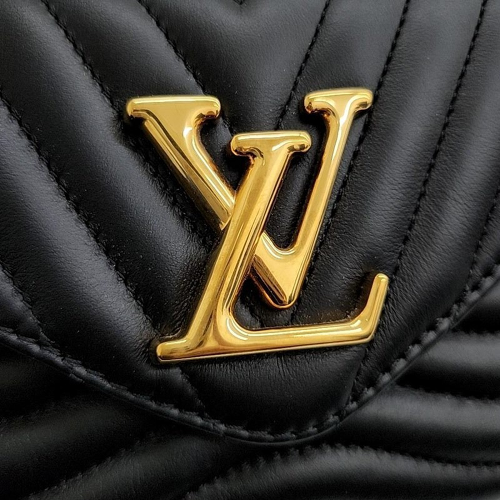 Louis Vuitton Black Leather New Wave Crossbody Bag