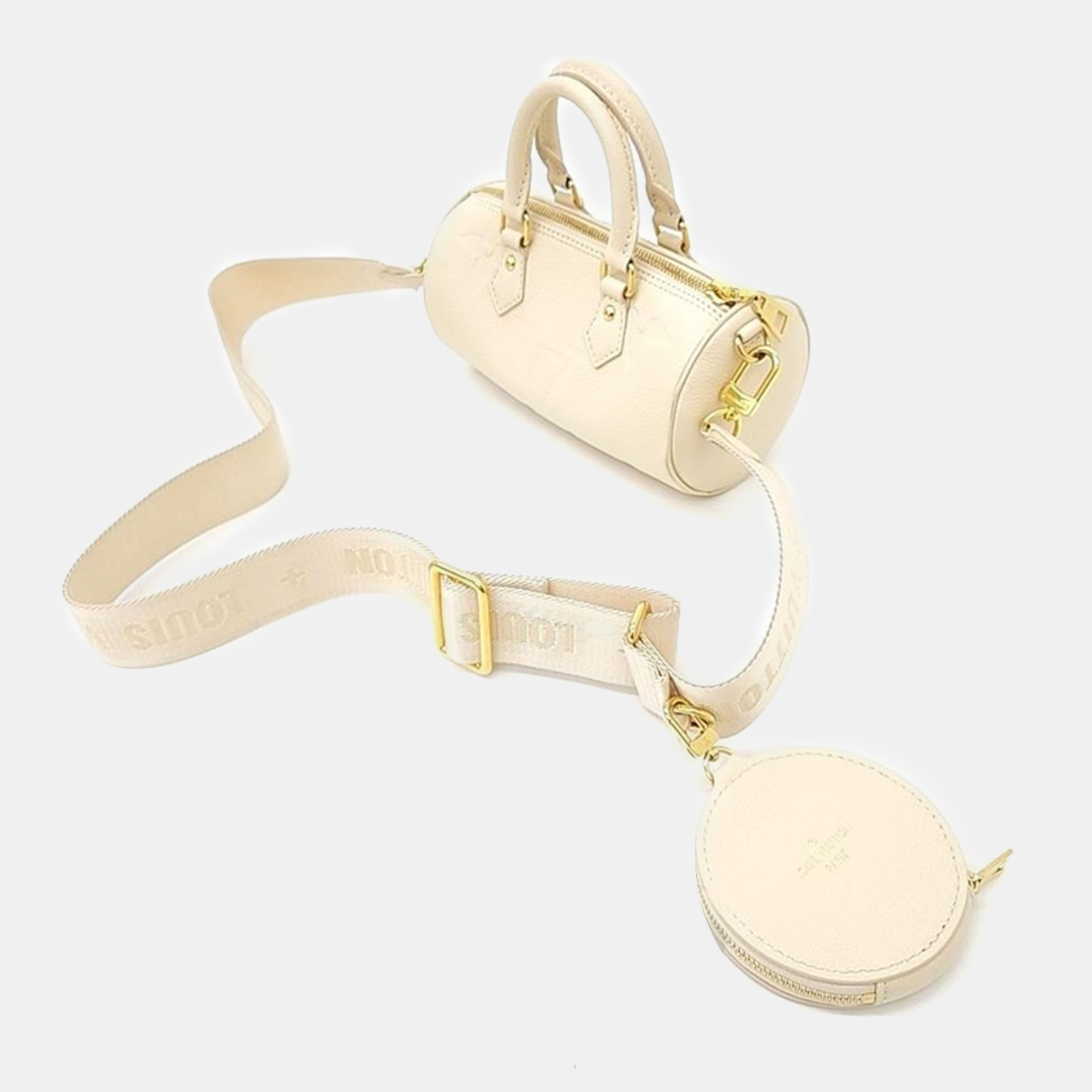 Louis Vuitton Cream Leather Empreinte Papillon BB Handbag