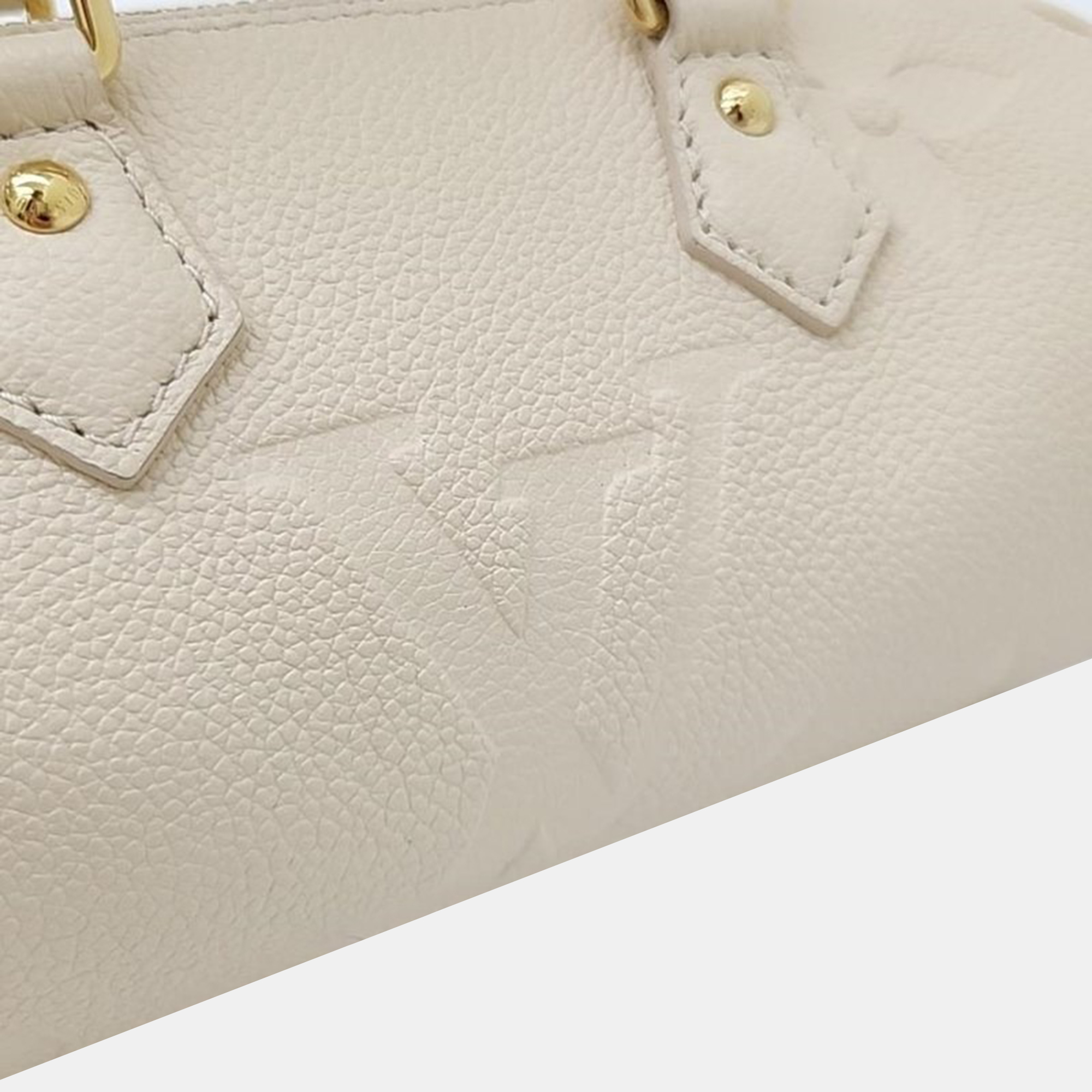 Louis Vuitton Cream Leather Empreinte Papillon BB Handbag