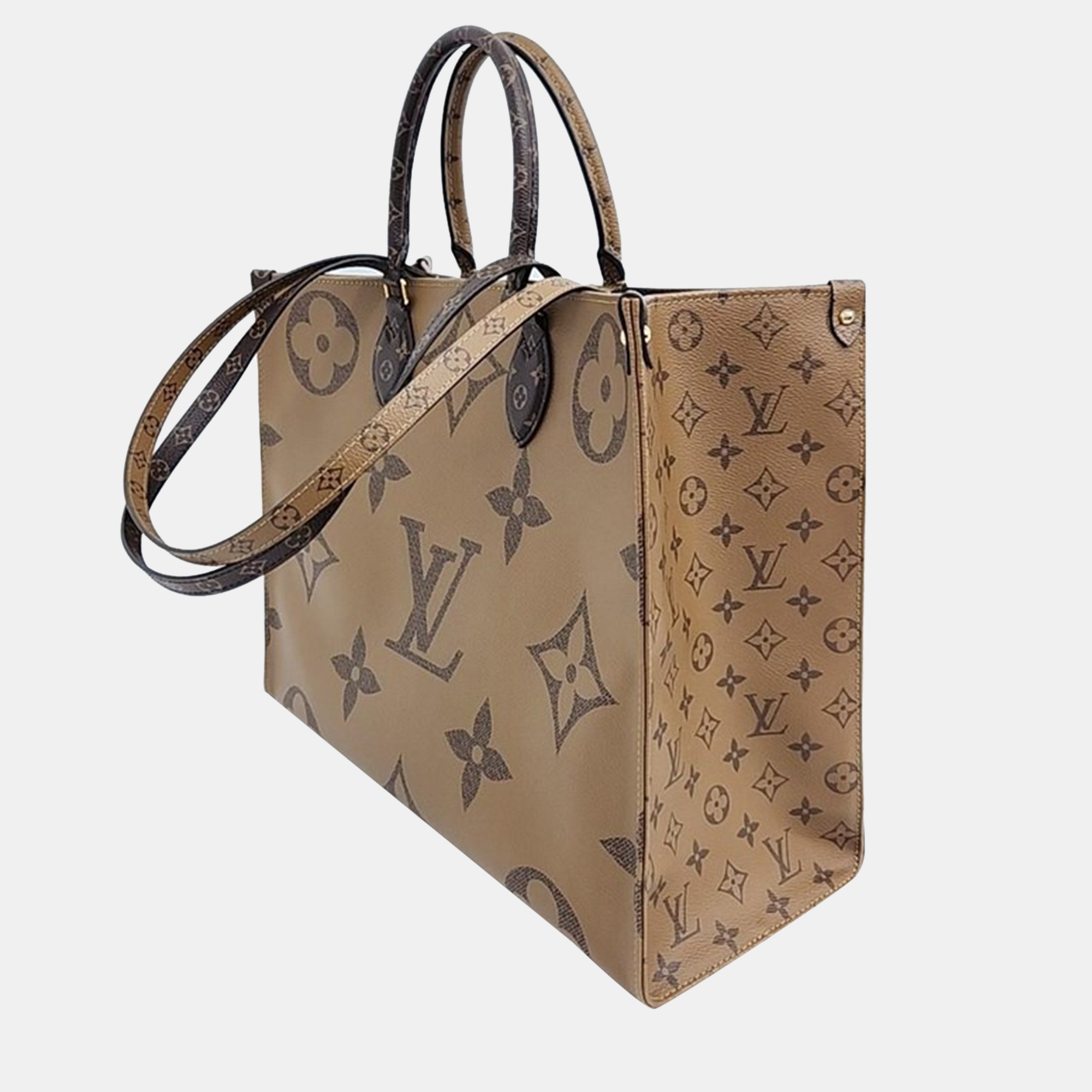 Louis Vuitton Brown Canvas Monogram On The Go GM Shoulder Bag