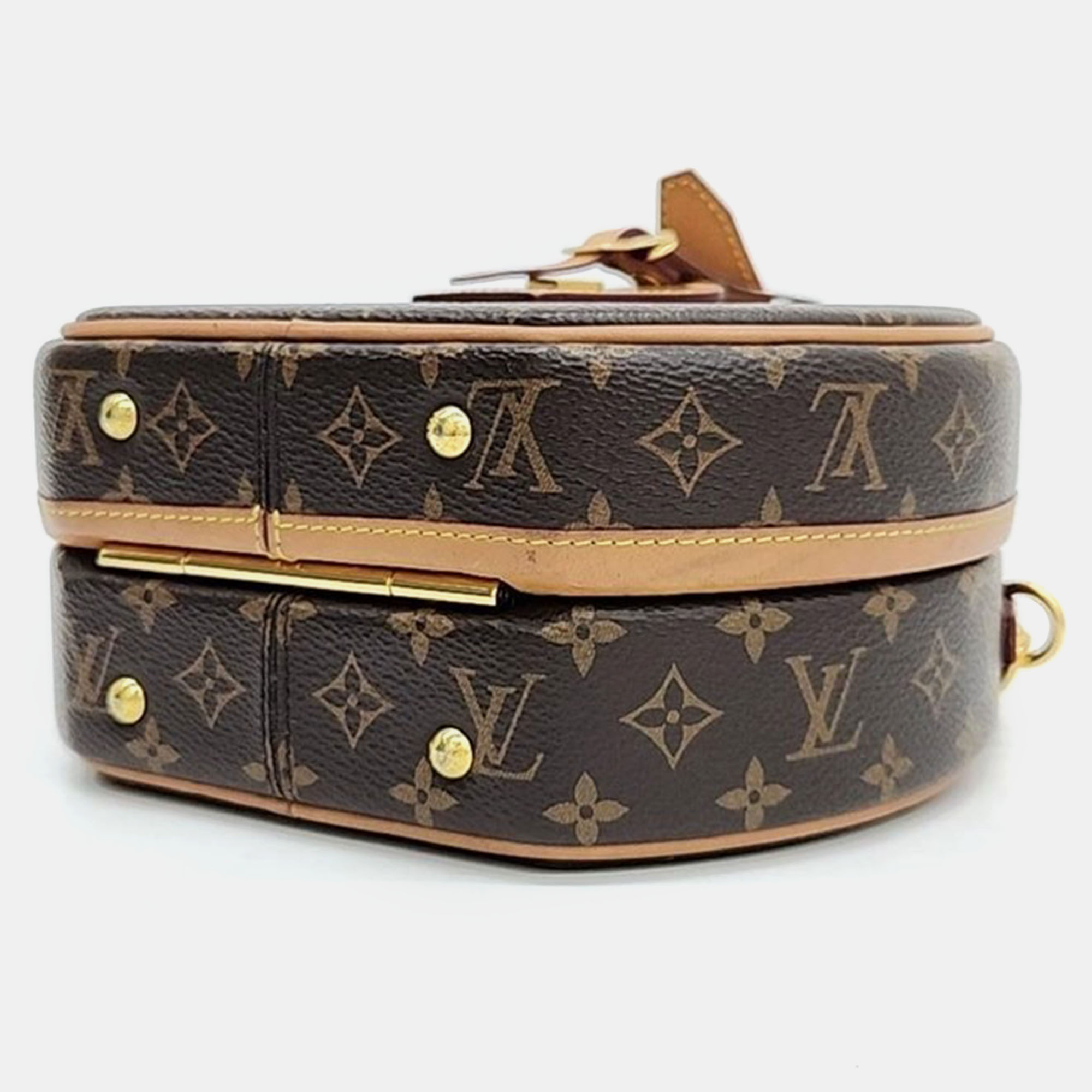 Louis Vuitton Brown Canvas Petite Boite Chapeau Bag