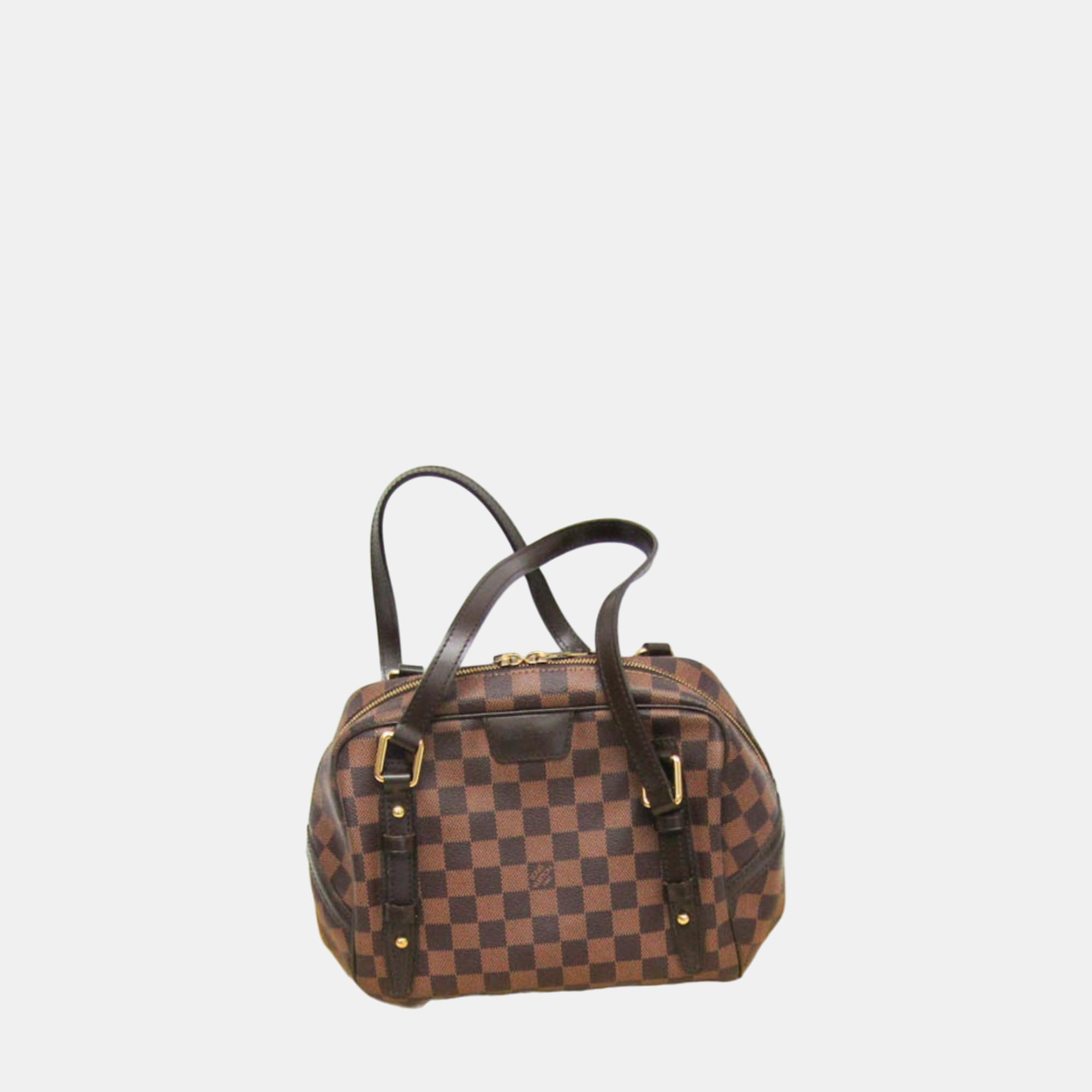 Louis Vuitton Brown Damier Ebene Canvas Rivington GM Satchel