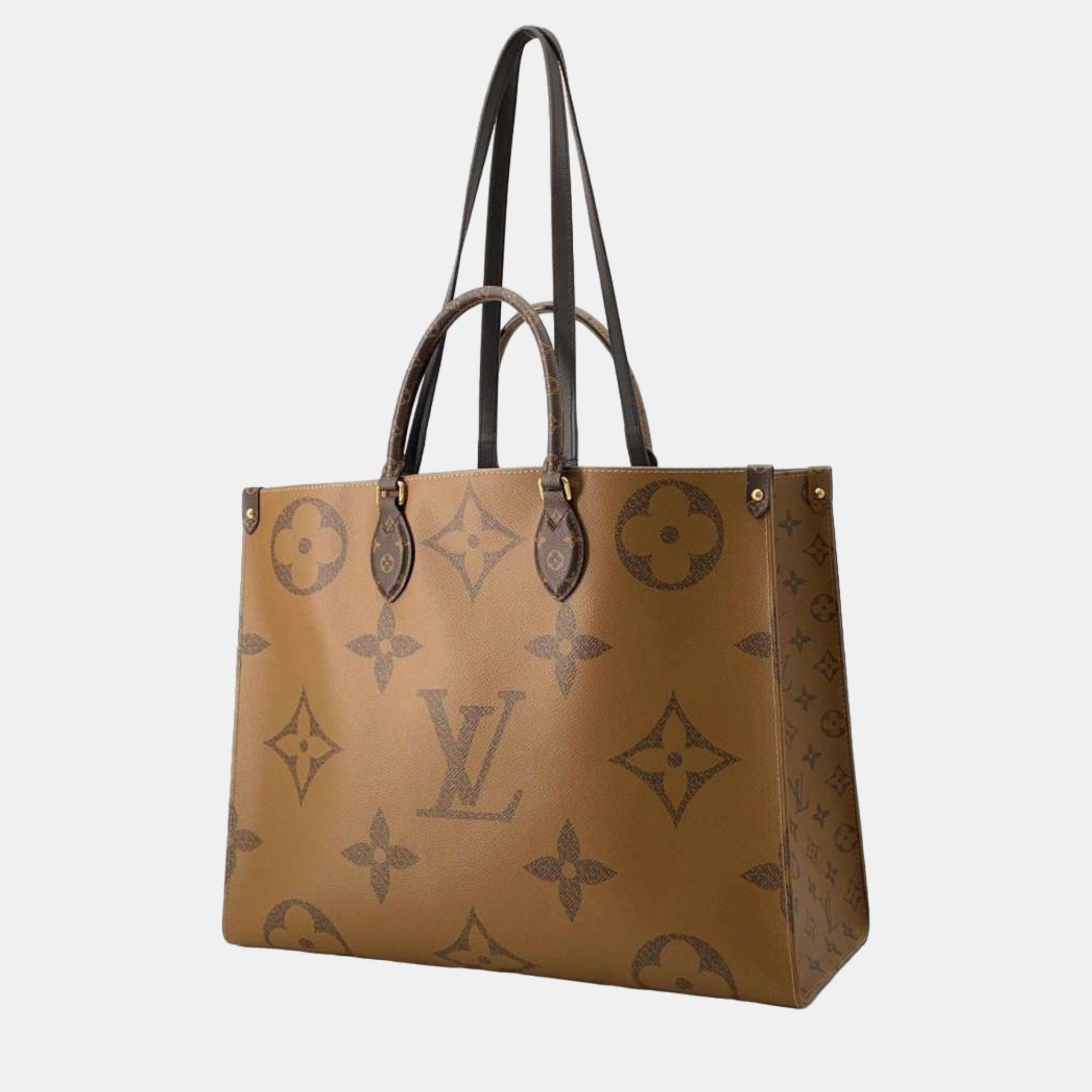 Louis Vuitton Brown Monogram Reverse Canvas Onthego GM Bag