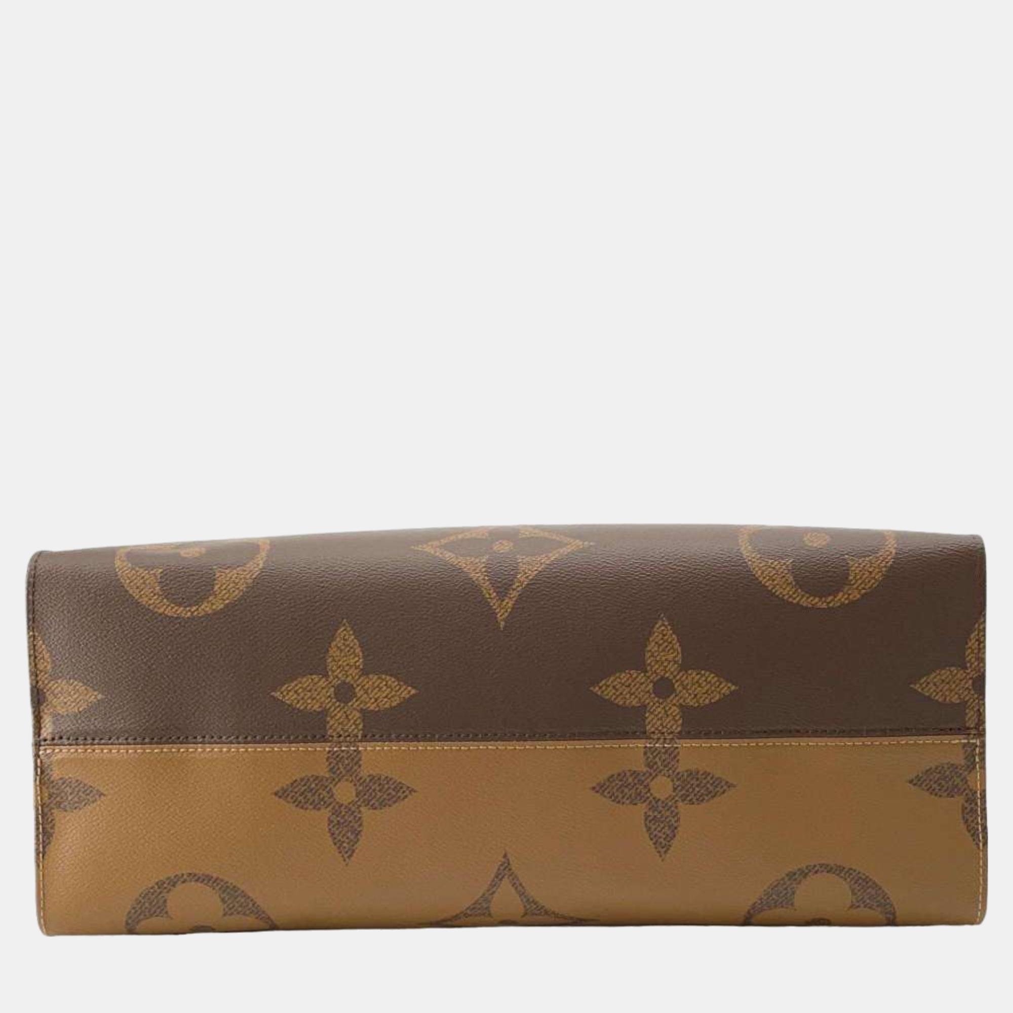 Louis Vuitton Brown Monogram Reverse Canvas Onthego GM Bag