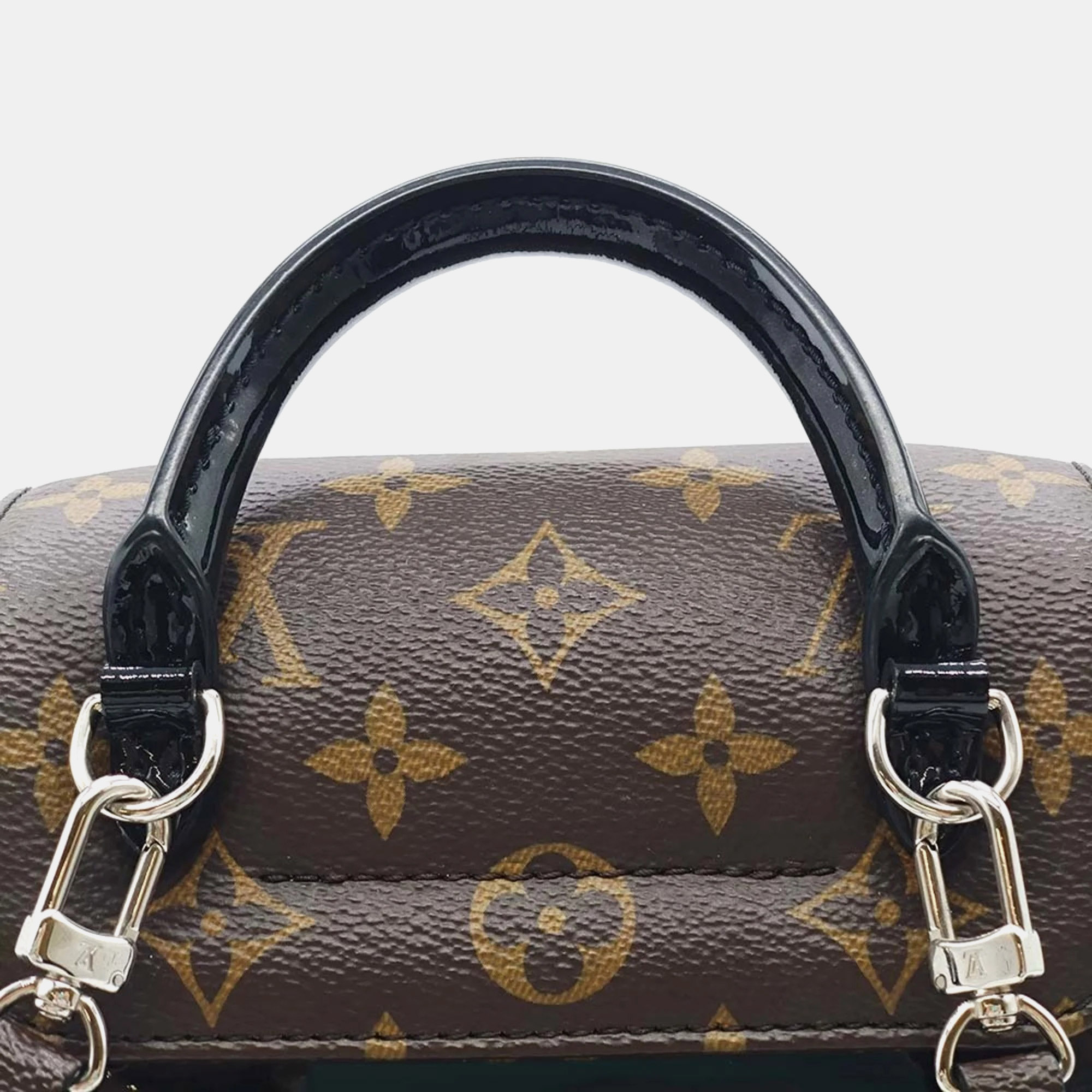 Louis Vuitton Brown/Black Vernis With Monogram Canvas Hot Springs Backpack