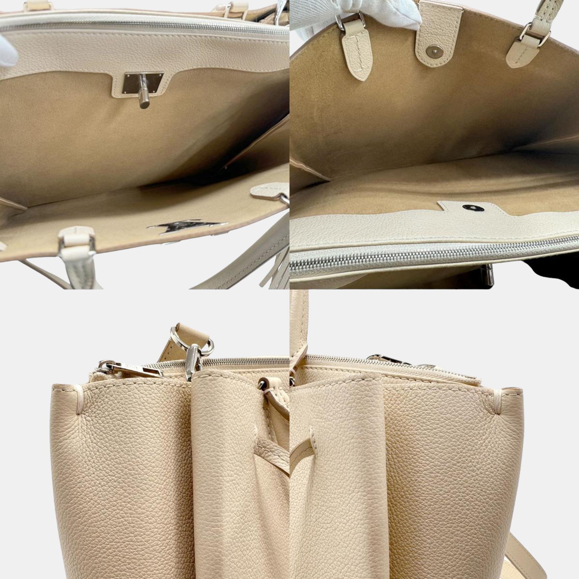 Louis Vuitton Neutrals Taurillon Leather LockMeTo Top Handle Bags