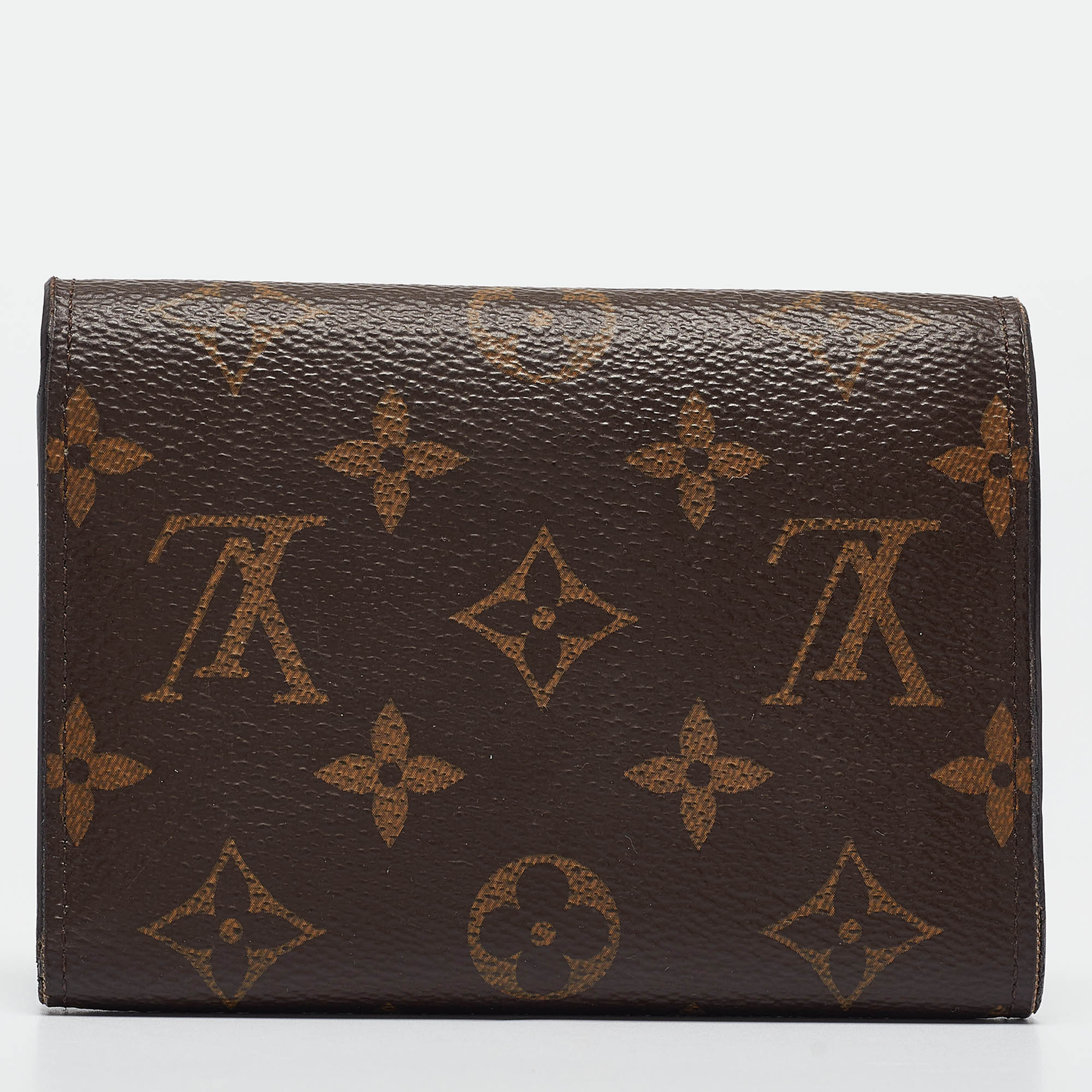 Louis Vuitton Black Monogram Canvas And Leather Flower Lock Wallet