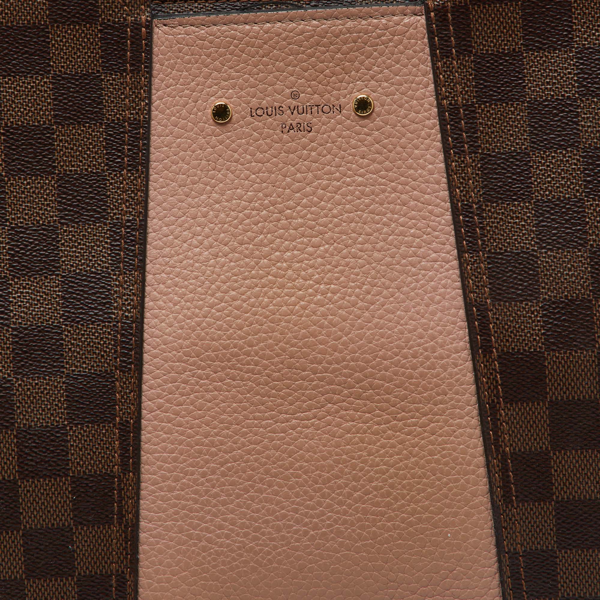 Louis Vuitton Magnolia Damier Ebene Canvas And Taurillon Leather Jersey Bag