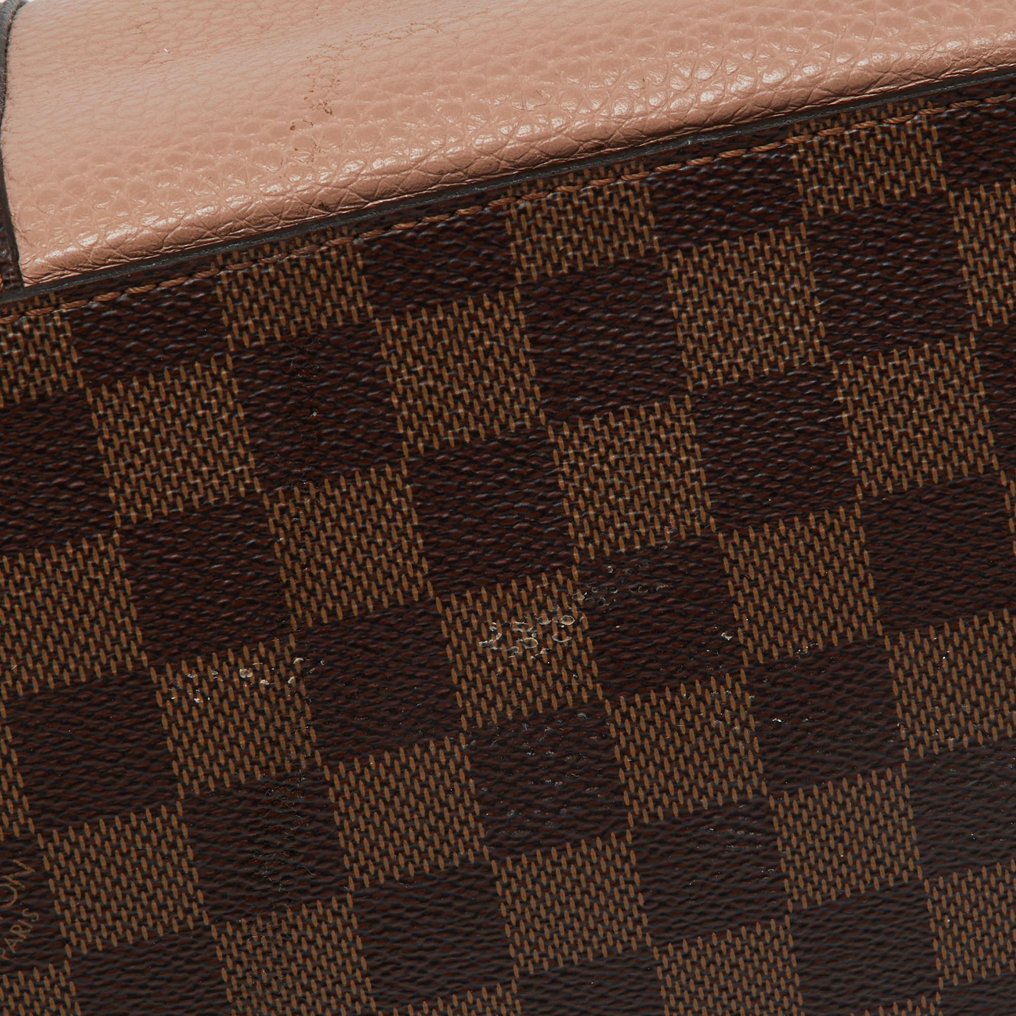 Louis Vuitton Magnolia Damier Ebene Canvas And Taurillon Leather Jersey Bag