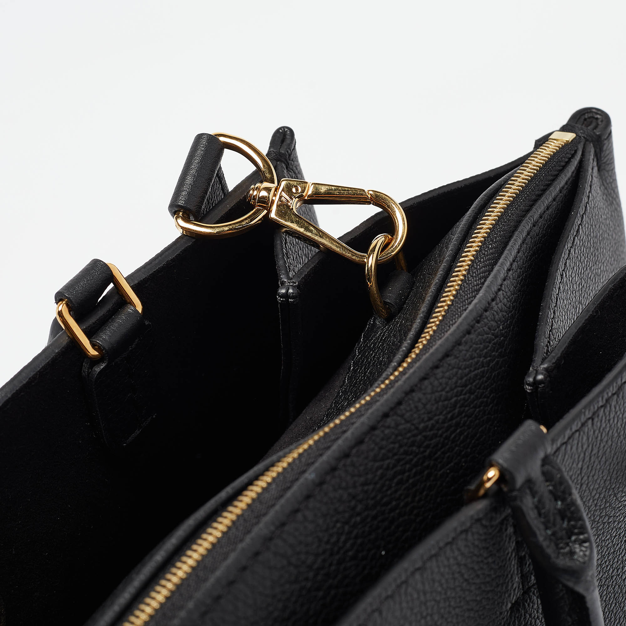 Louis Vuitton Black Leather Lockme Day MM Bag