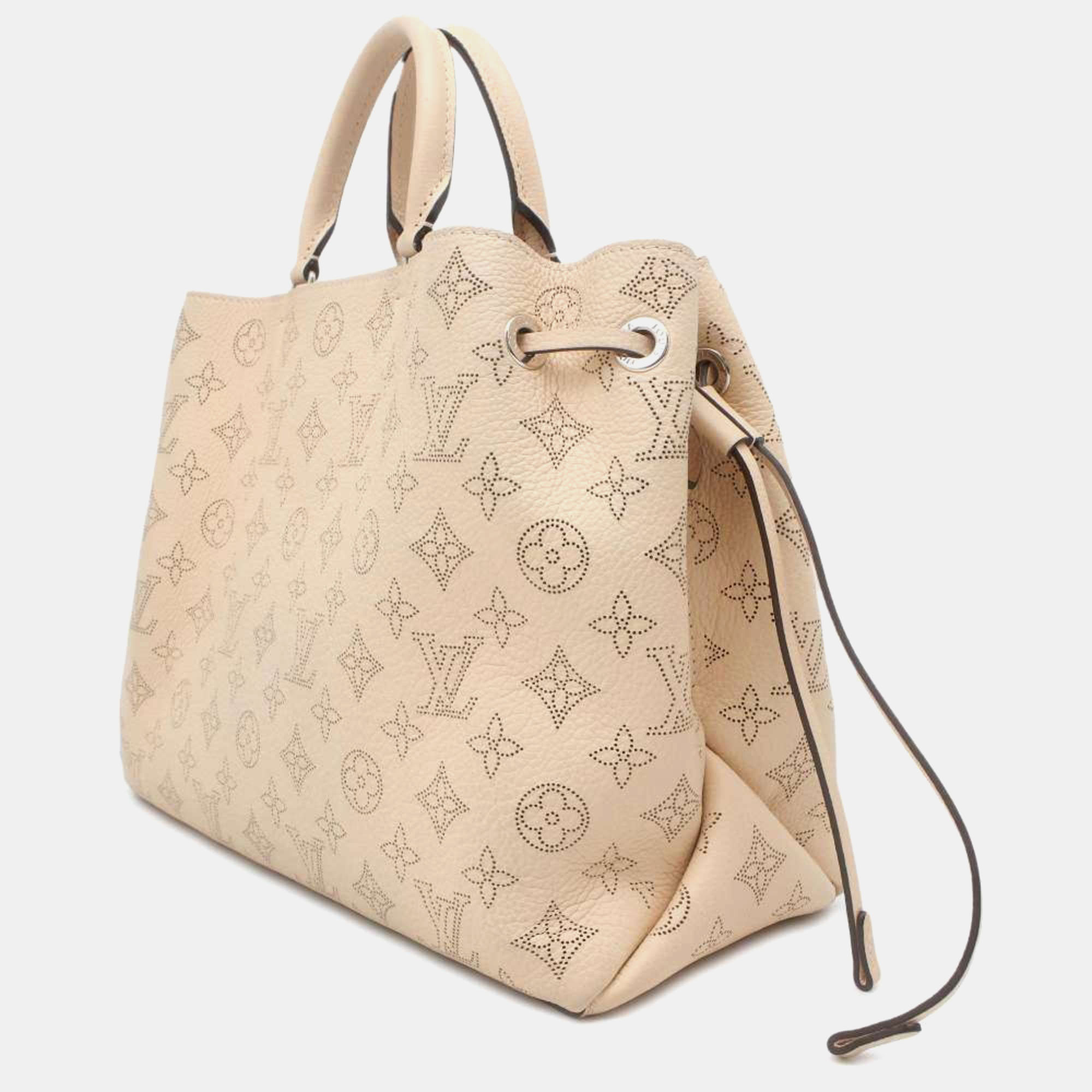 Louis Vuitton Cream Monogram Mahina Leather Bella Shoulder Bag