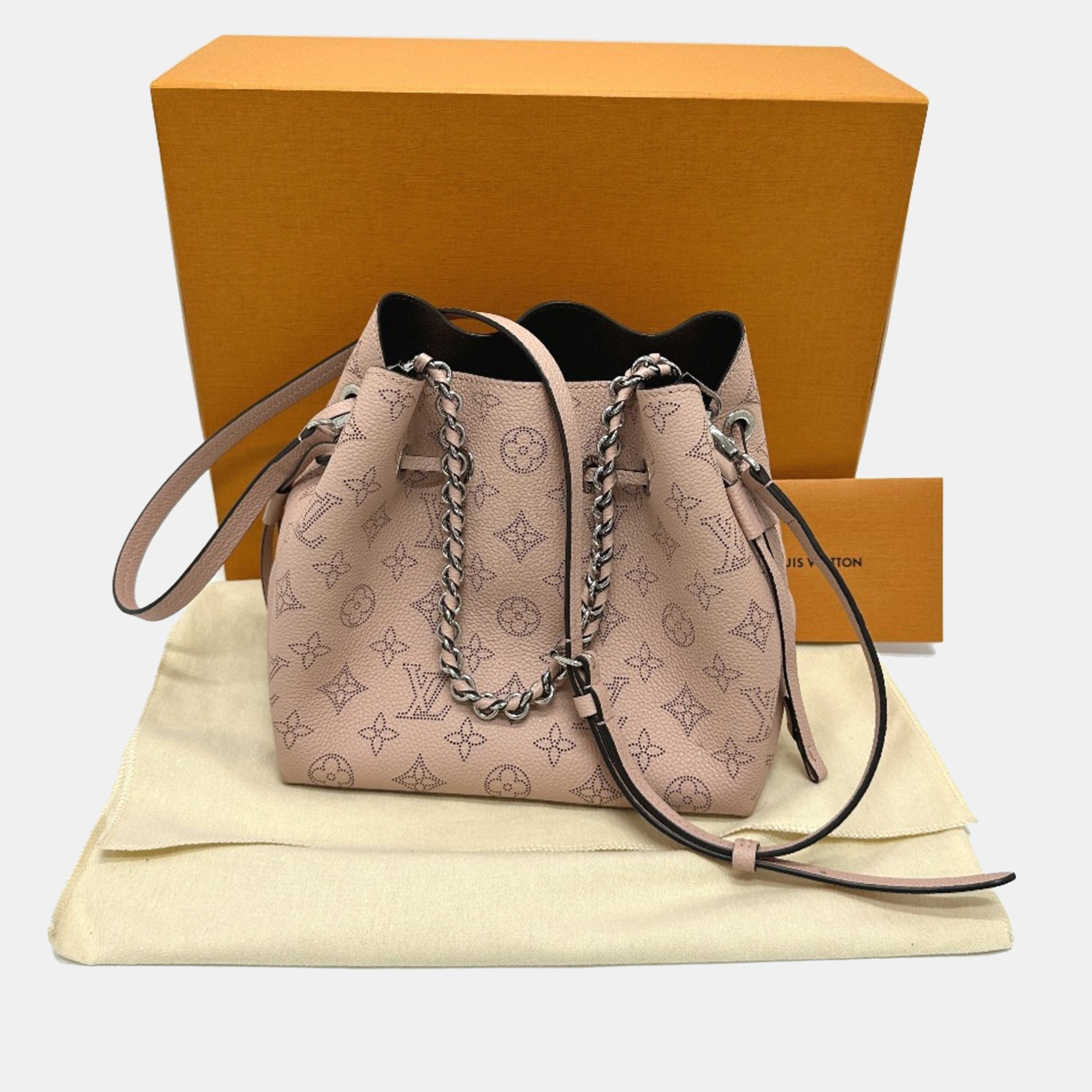 Louis Vuitton Magnolia Pink Mahina Monogram Leather Bella Tote Bag