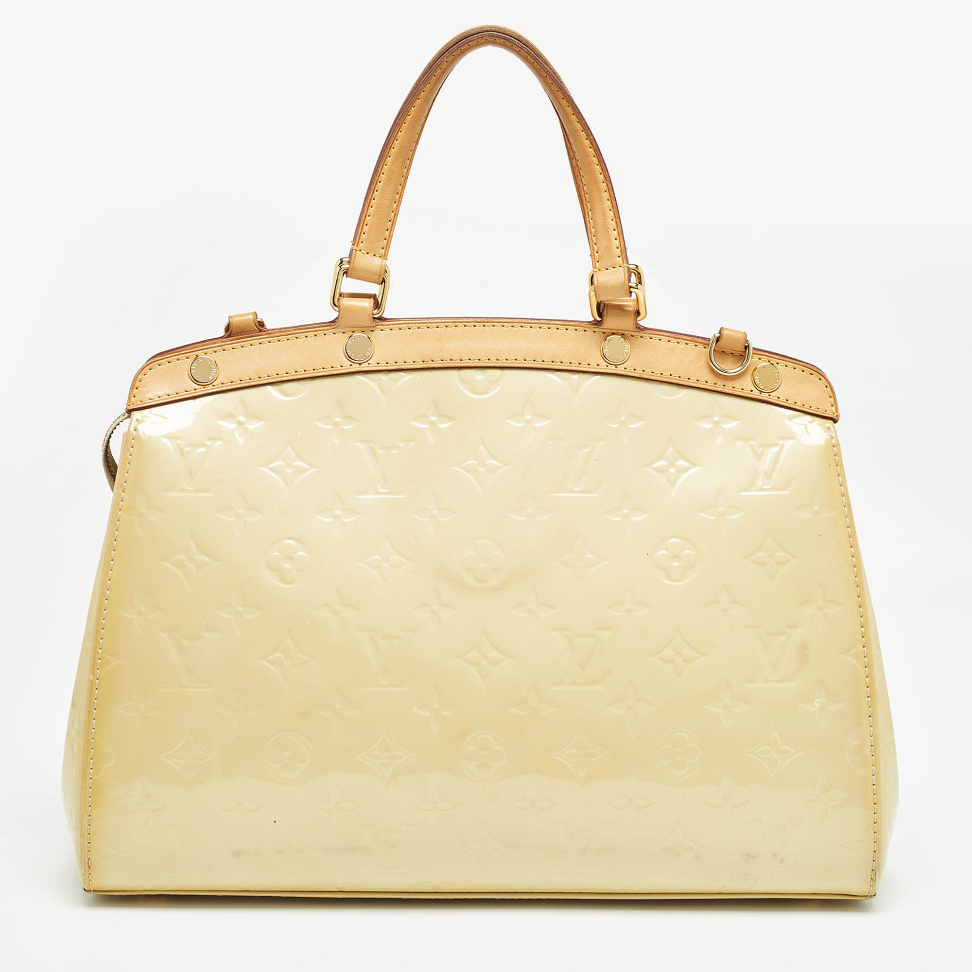 Louis Vuitton Citrine Monogram Vernis Brea MM Bag