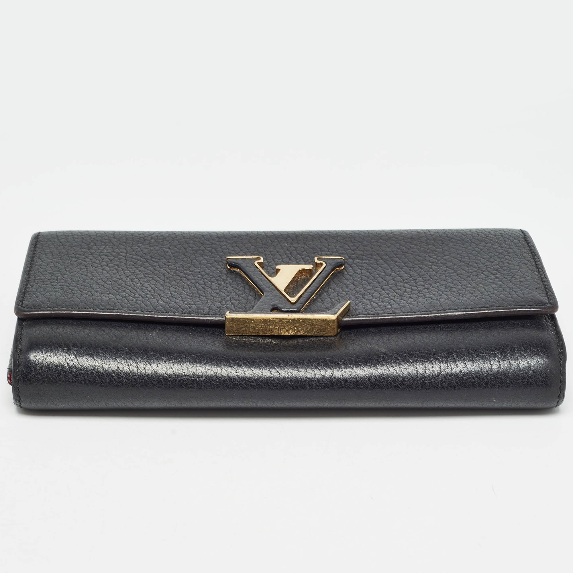 Louis Vuitton Black Taurillon Leather Capucines Wallet