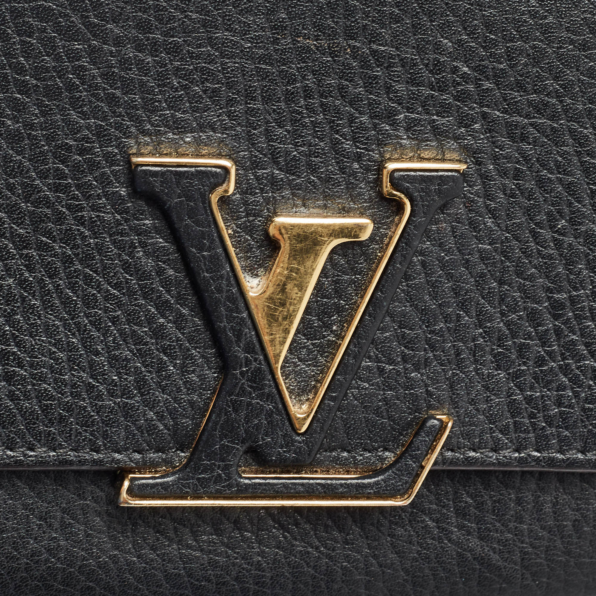 Louis Vuitton Black Taurillon Leather Capucines Wallet