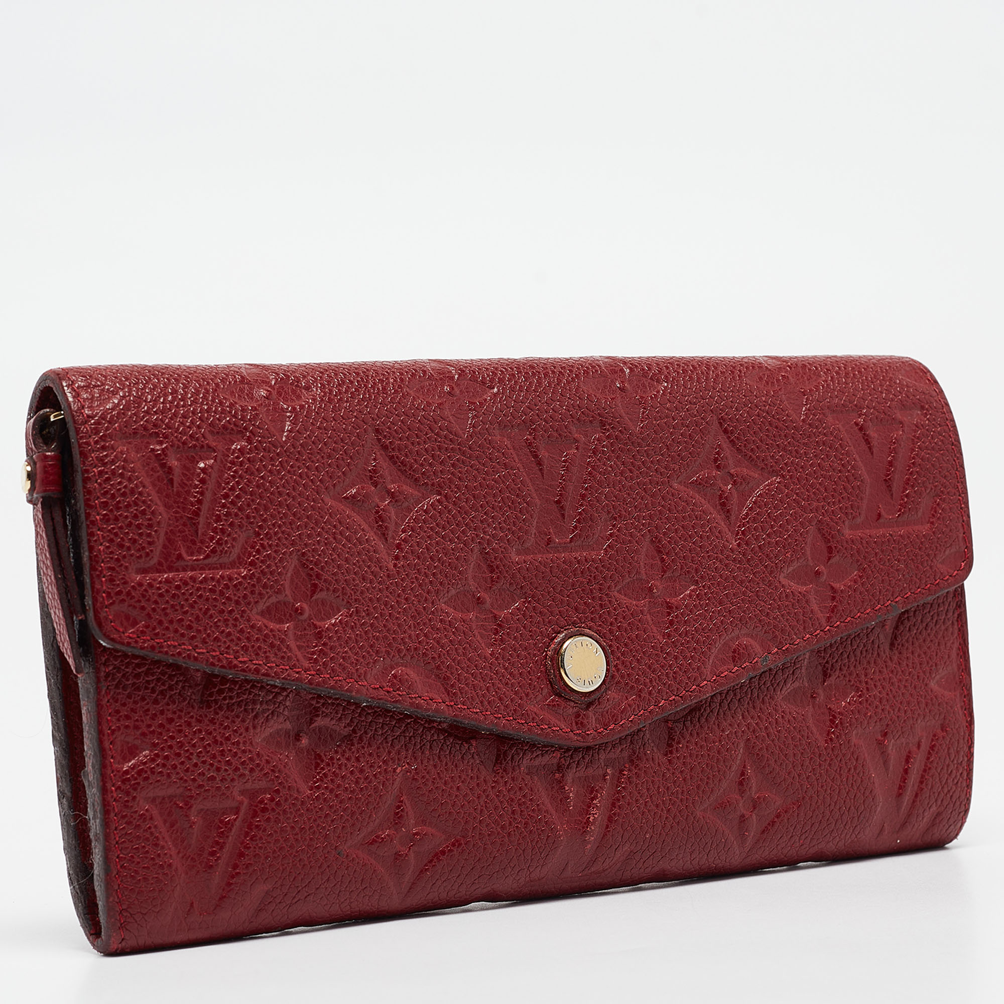 Louis Vuitton Aurore Monogram Empreinte Leather Sarah Wallet