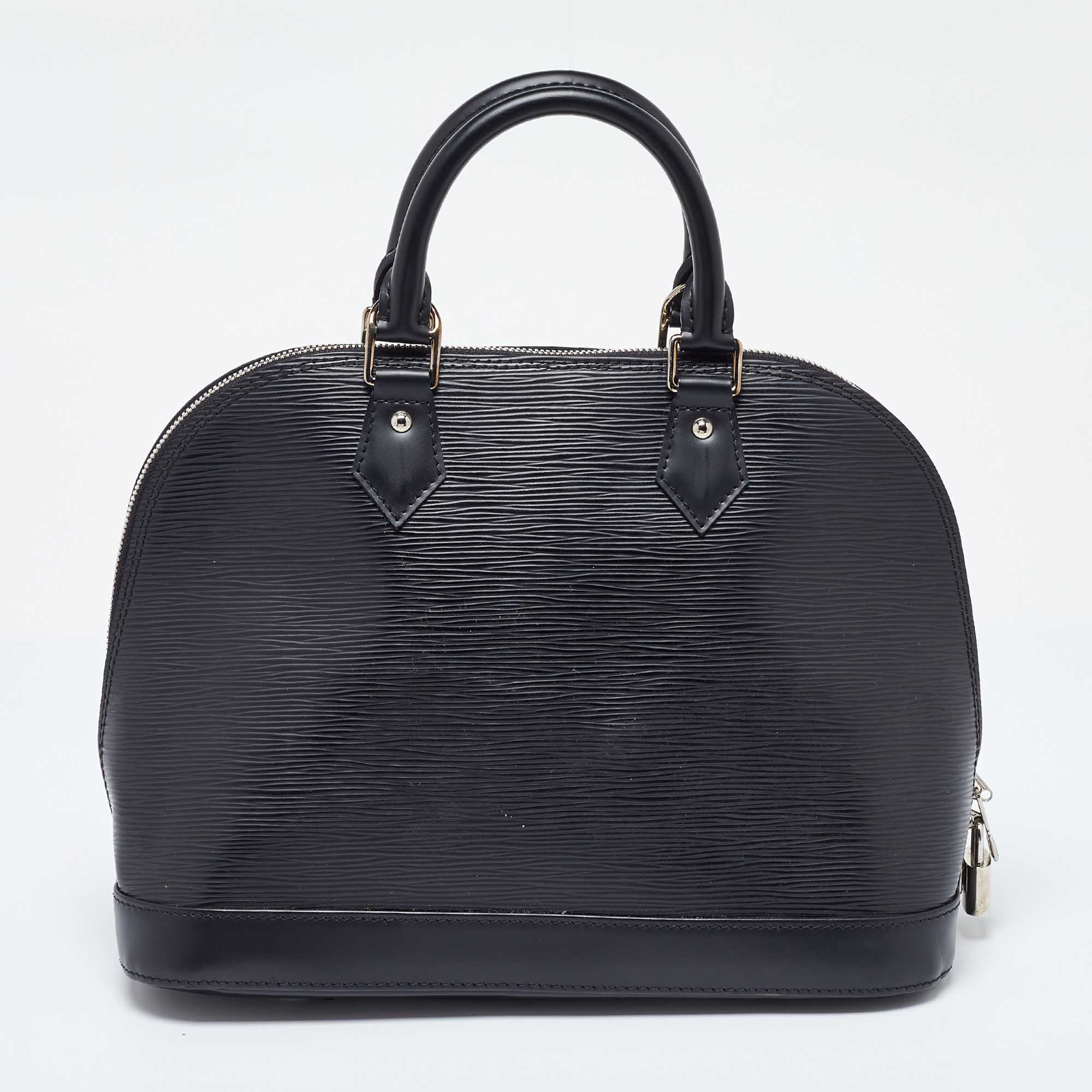 Louis Vuitton Black Epi Leather Alma PM Bag