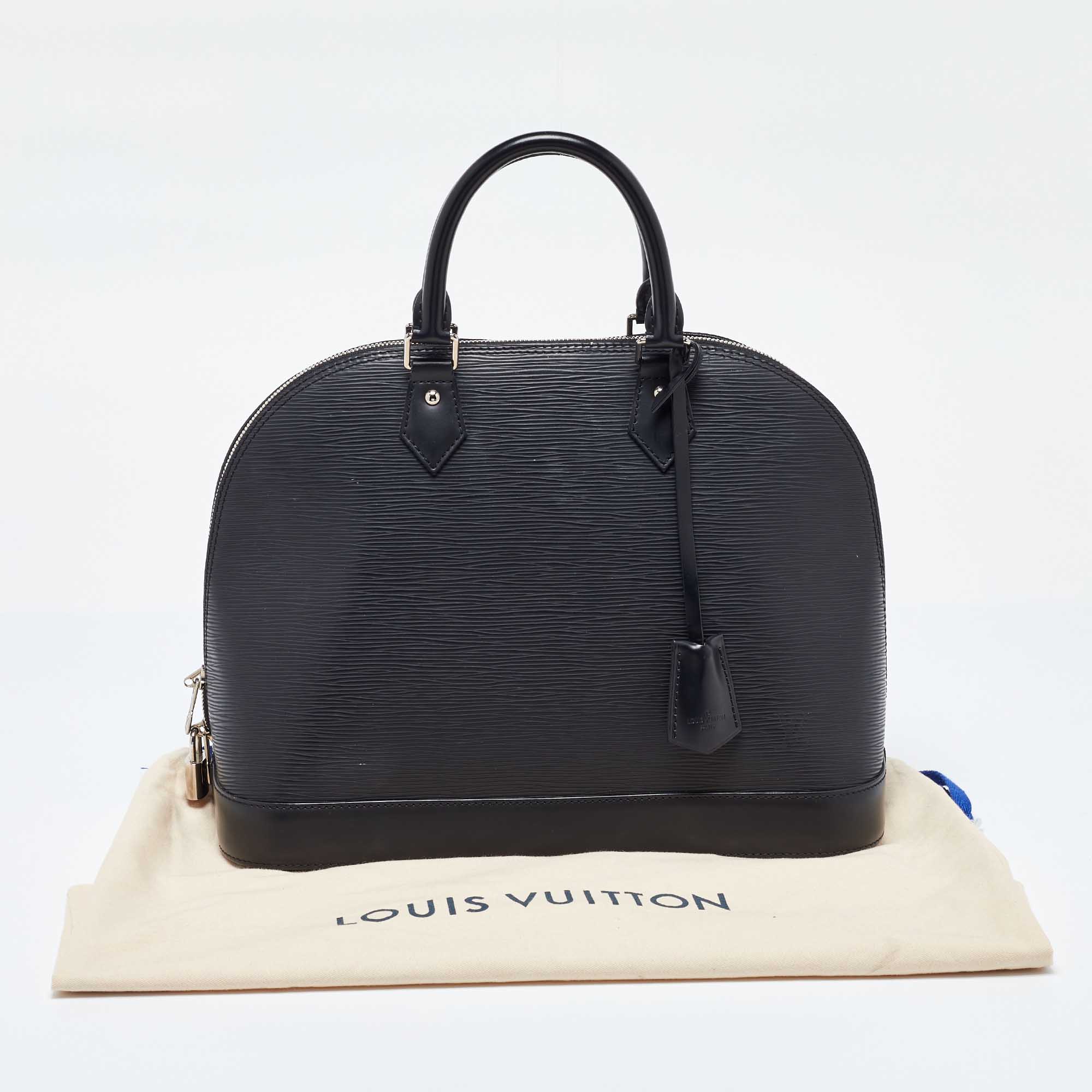 Louis Vuitton Black Epi Leather Alma MM Bag