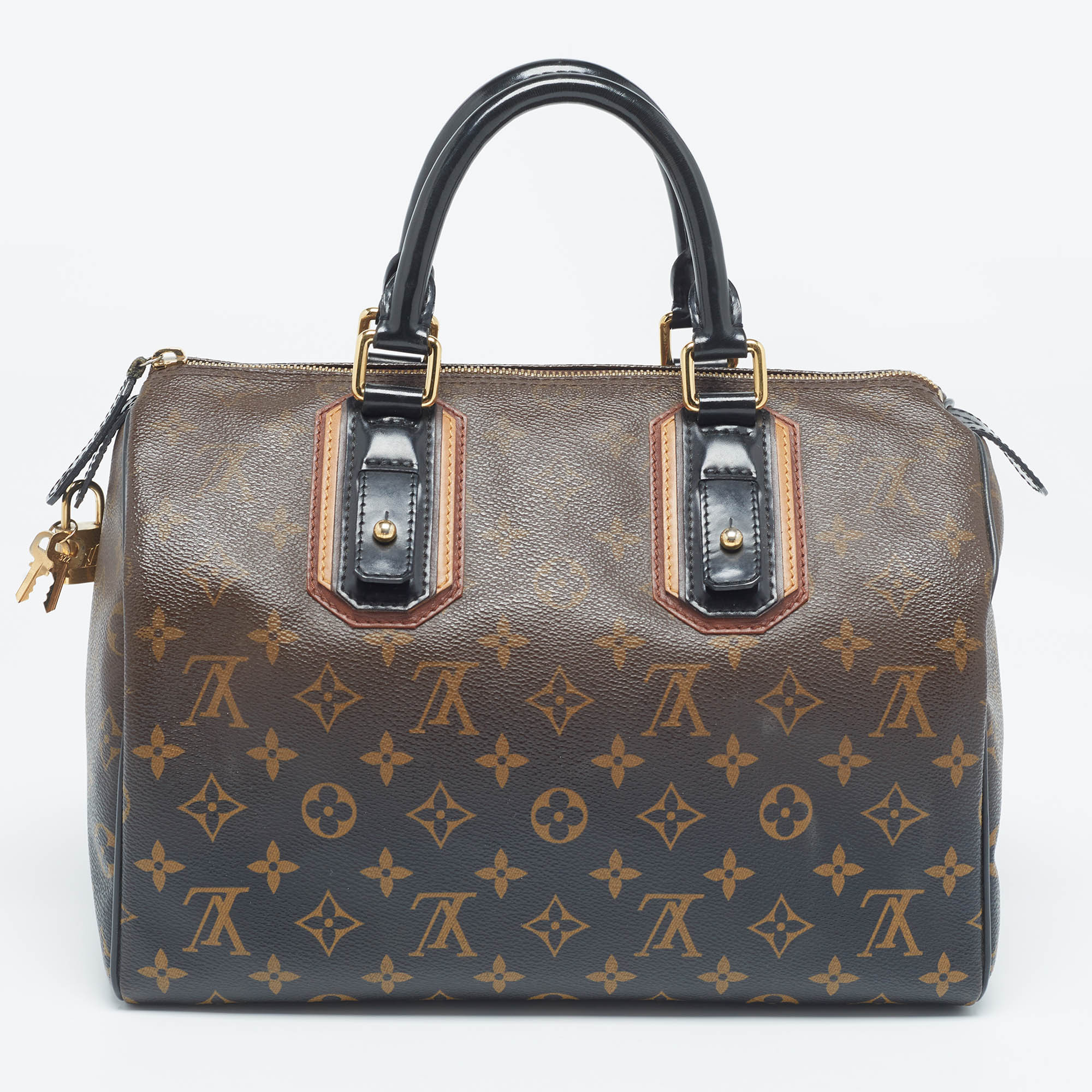 Louis Vuitton Noir Monogram Limited Edition Mirage Speedy 30 Bag