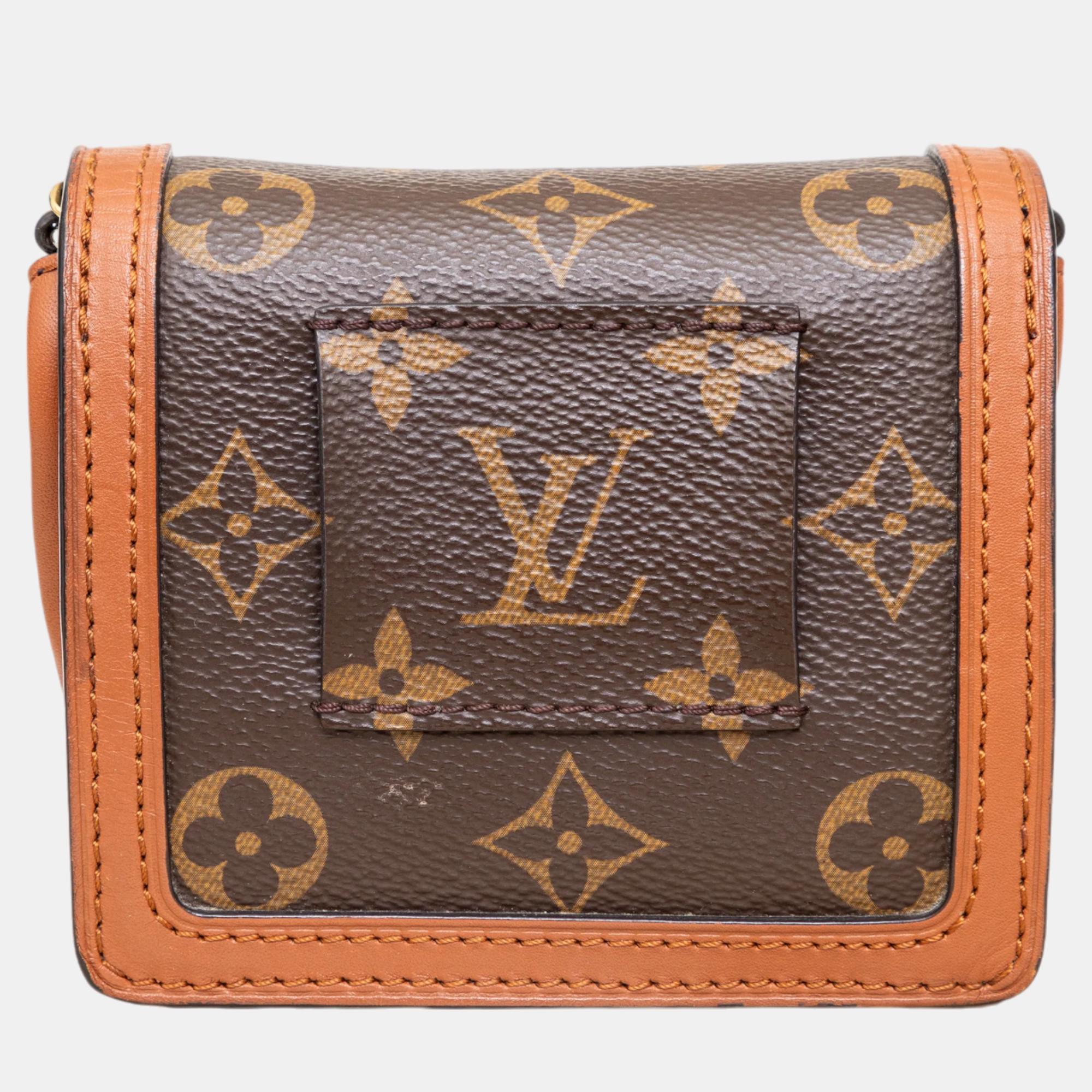 Louis Vuitton Brown Monogram Micro Dauphine Shoulder Bag