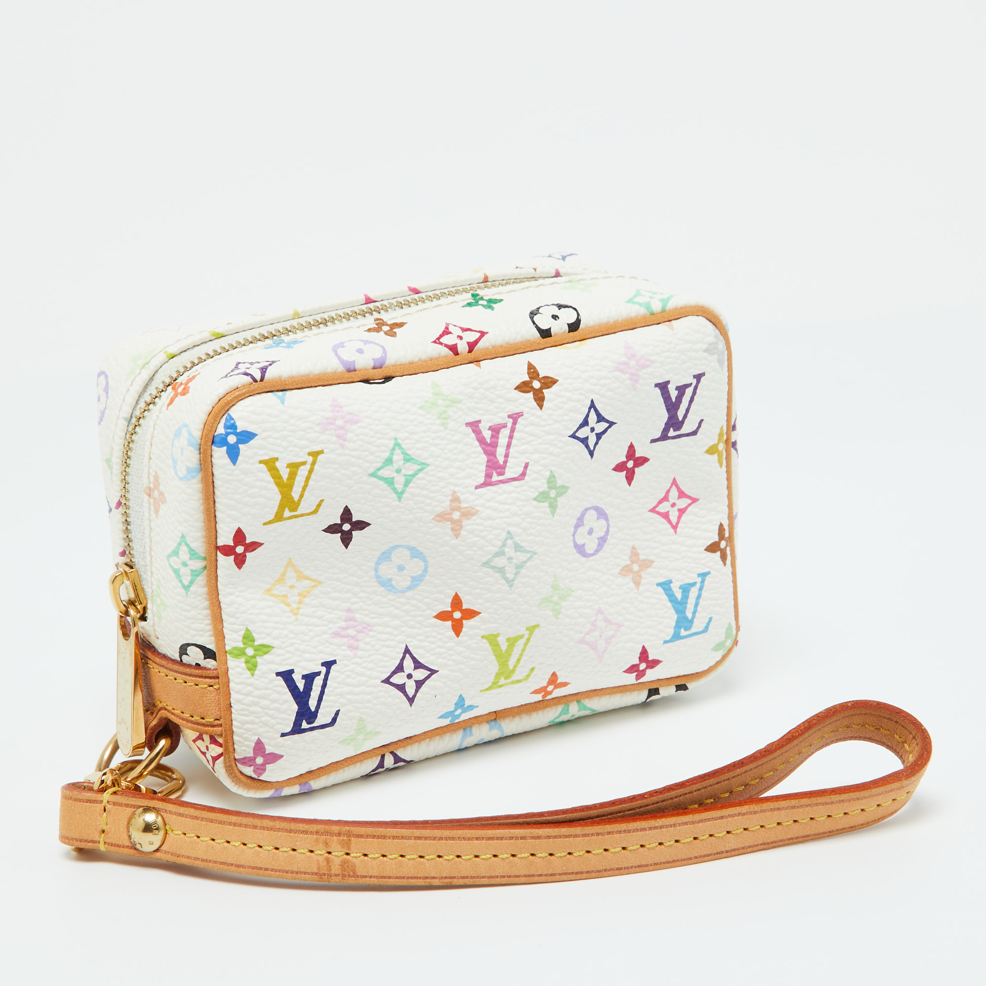 Louis Vuitton White Monogram Multicolore Canvas Wapity Pouch