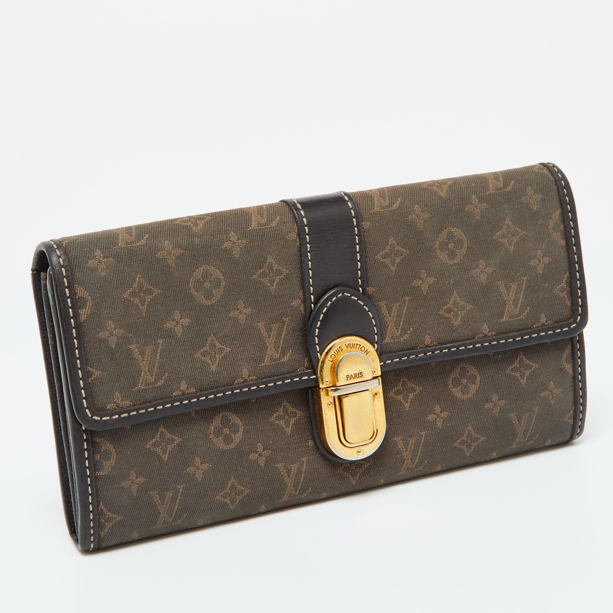 Louis Vuitton Brown Monogram Idylle Canvas And Leather Sarah Wallet