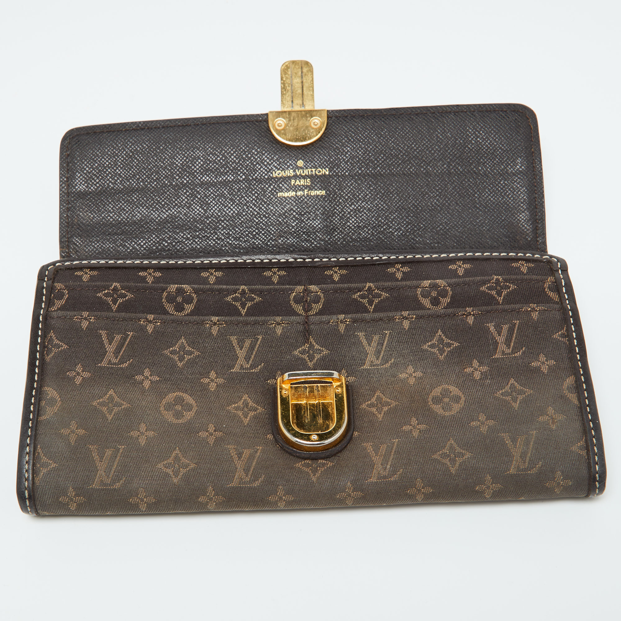 Louis Vuitton Brown Monogram Idylle Canvas And Leather Sarah Wallet