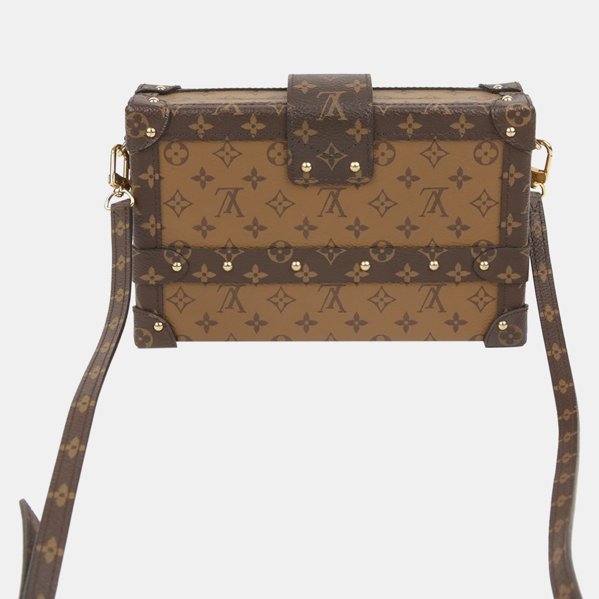 Louis Vuitton Monogram Reverse Canvas Petite Malle Shoulder Bag