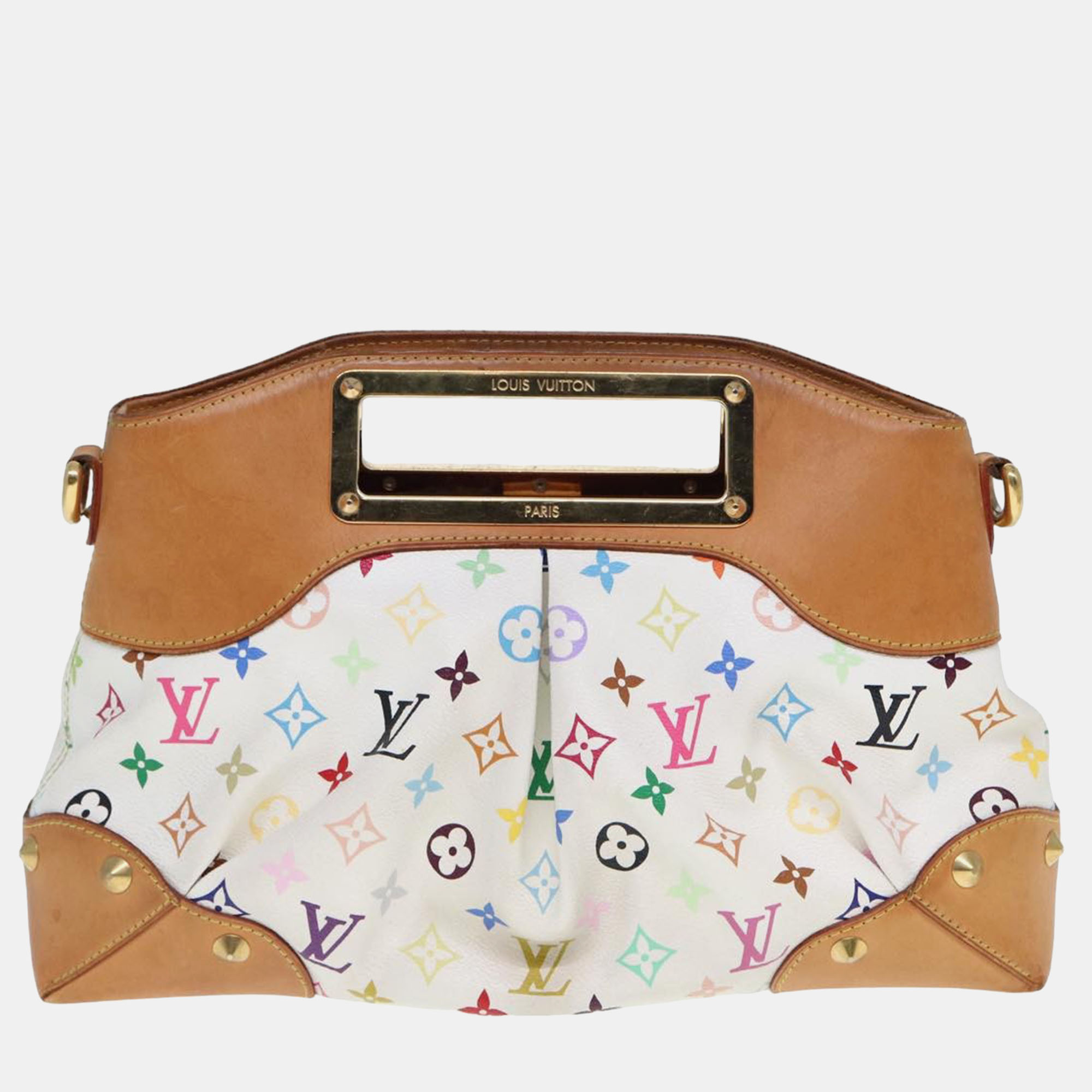 Louis Vuitton White Monogram Multicolor Canvas Judy Shoulder Bag