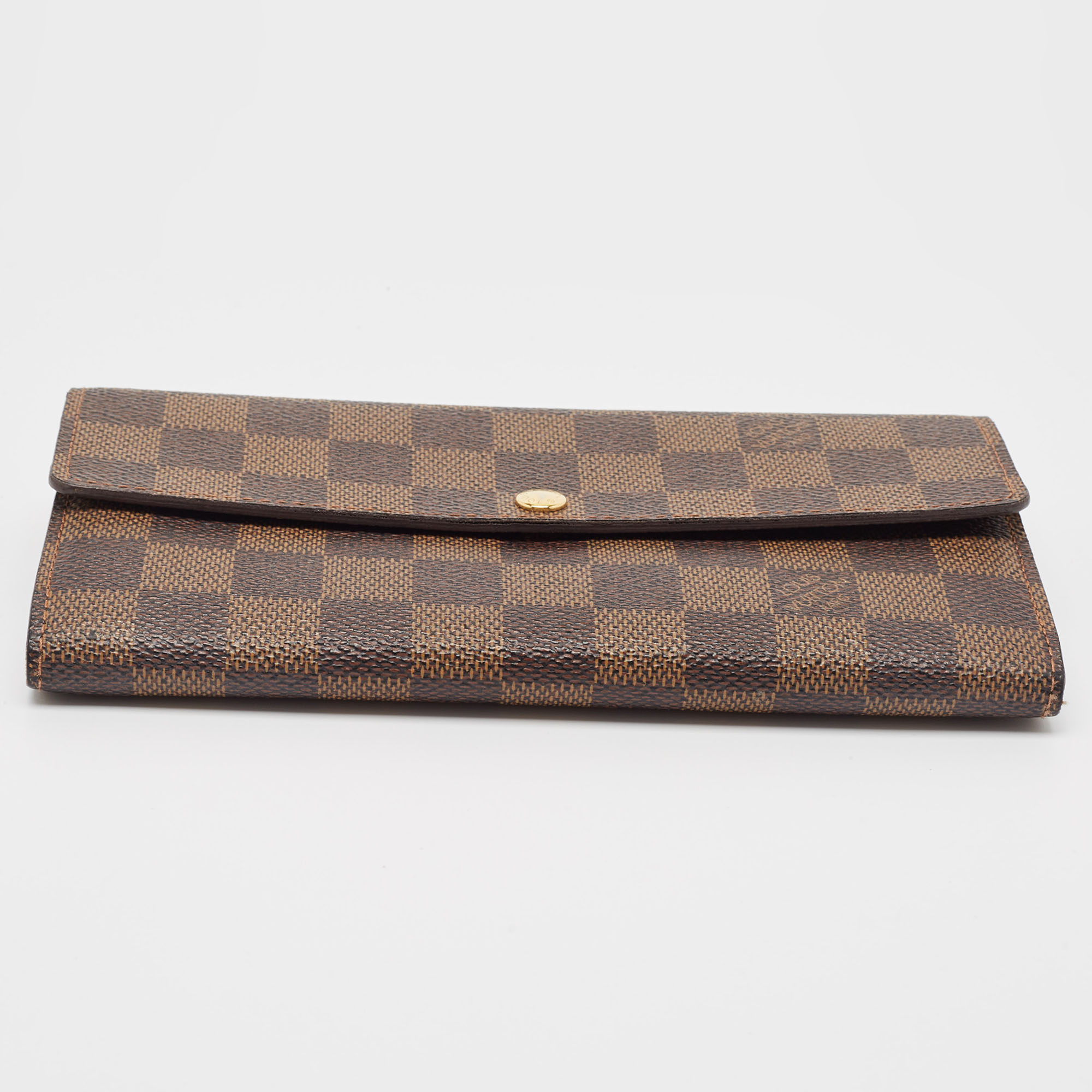 Louis Vuitton Damier Ebene Canvas Sarah Wallet