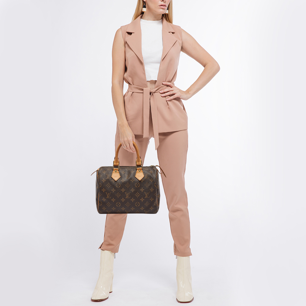 Louis Vuitton Monogram Canvas And Leather Speedy 25 Bag