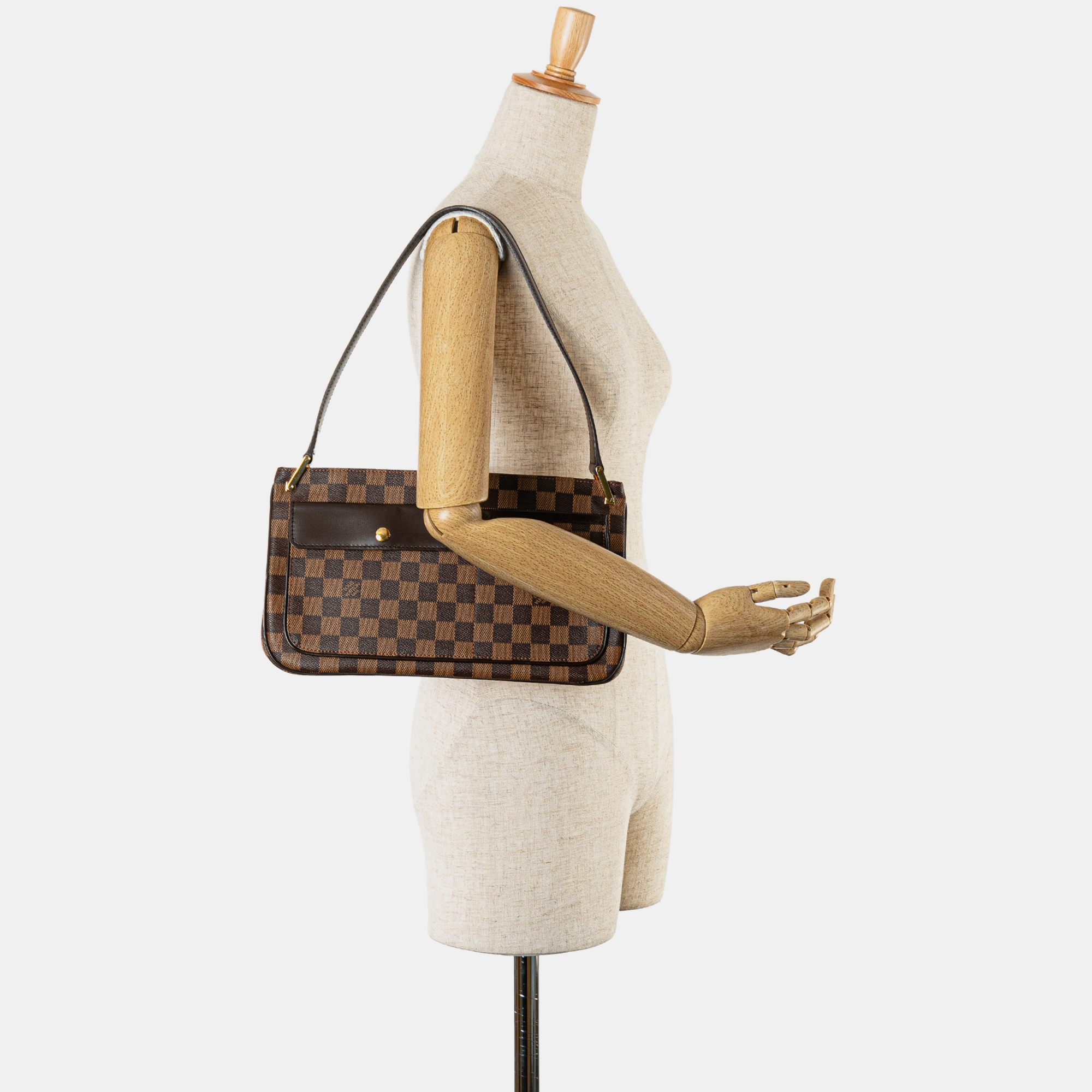 Louis Vuitton Brown Damier Ebene Canvas Aubagne Shoulder Bag