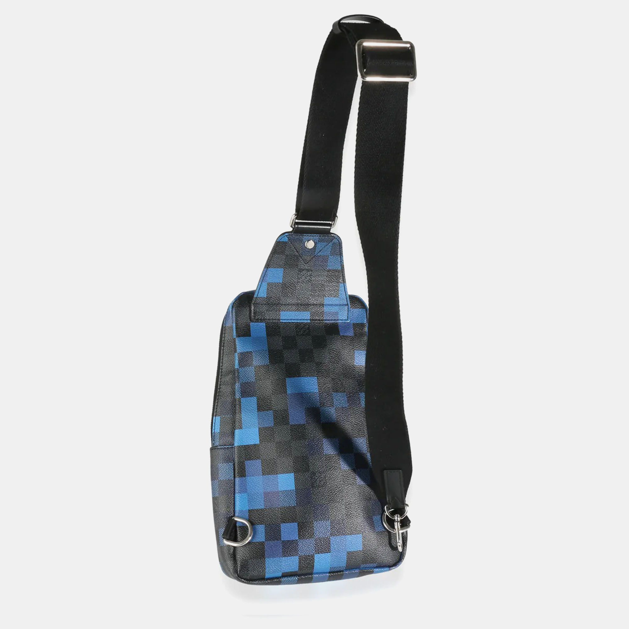 Louis Vuitton Blue/Black Limited Edition Damier Graphite Pixel Avenue Sling Bag