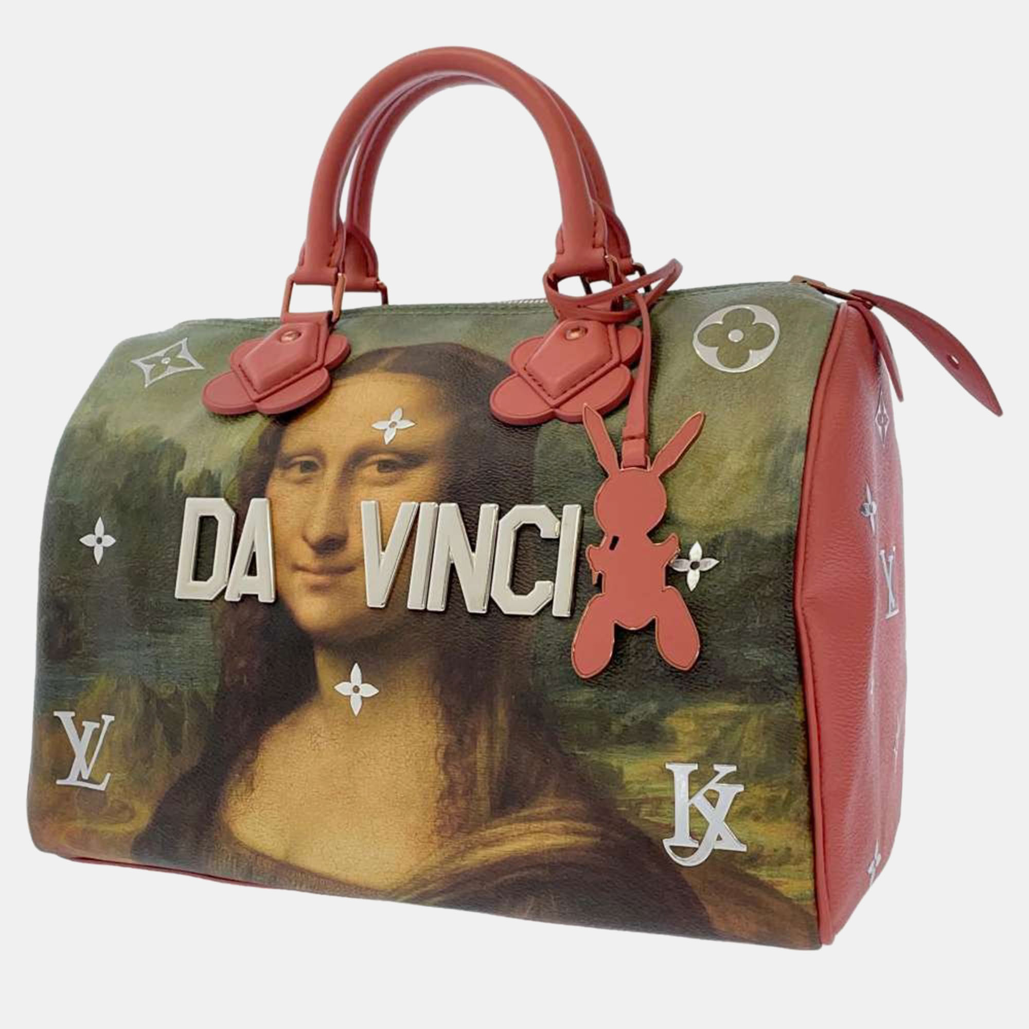 Louis Vuitton Graphic Print Masters Collection Speedy 30 Leonardo Da Vinci Satchel Bag