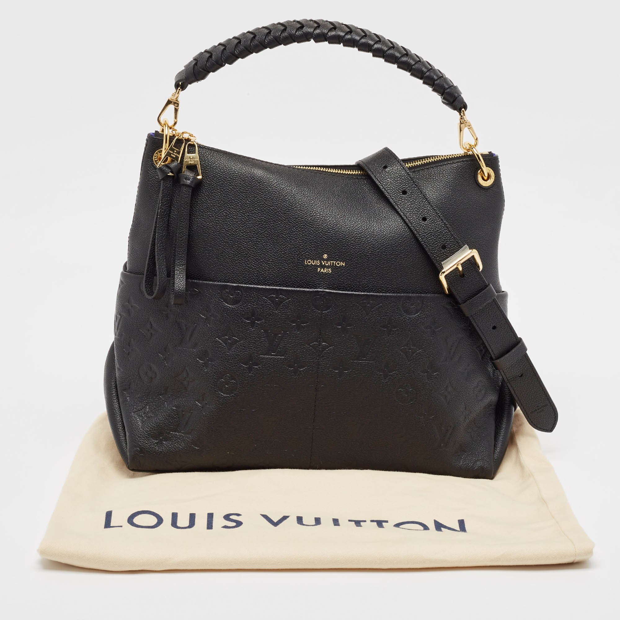 Louis Vuitton Black Monogram Empreinte Leather Maida Bag