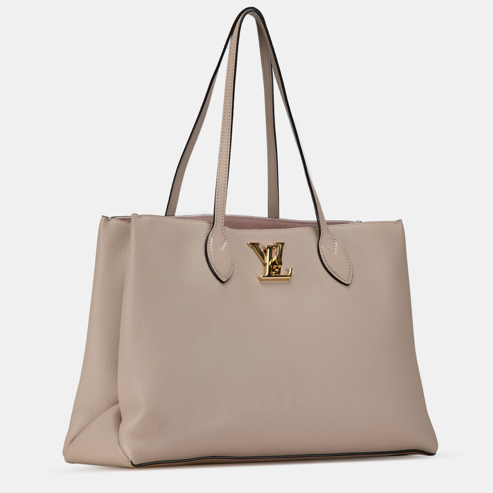 Louis Vuitton Pink Tone Leather Locke Shopper Bag