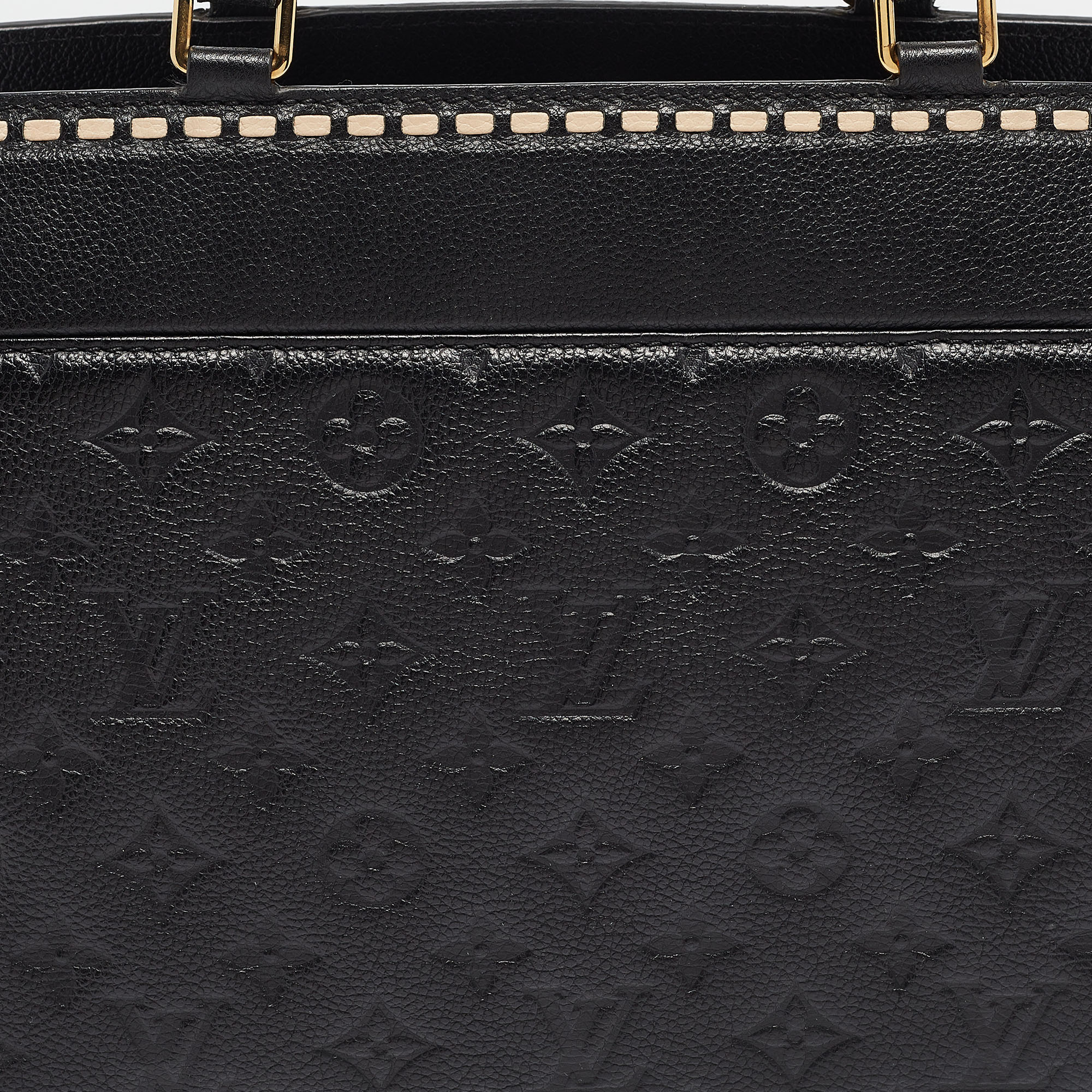 Louis Vuitton Black Monogram Empreinte Leather Vosges MM Bag