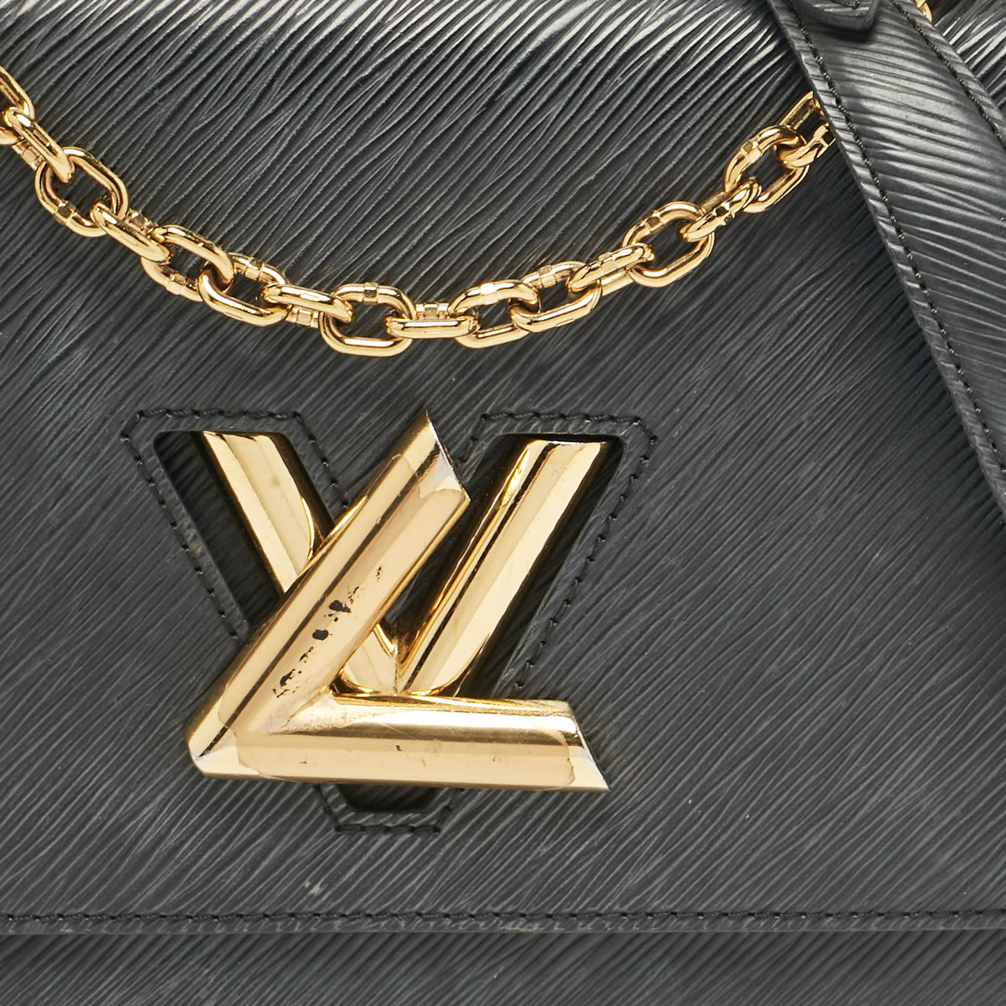 Louis Vuitton Black Epi Leather Twist MM Bag