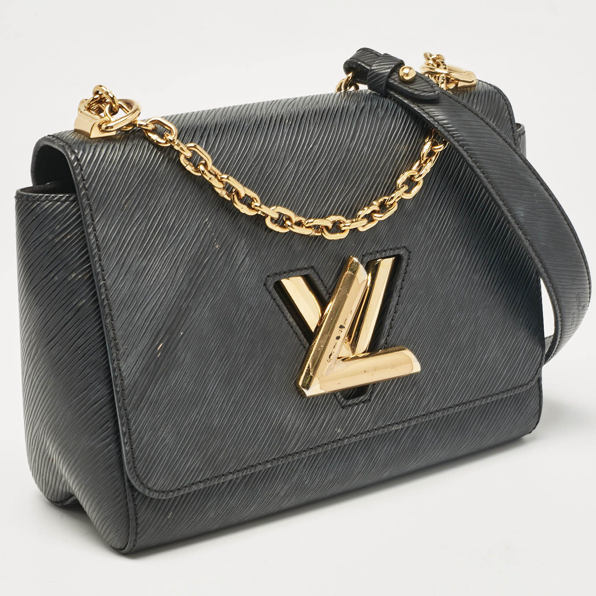 Louis Vuitton Black Epi Leather Twist MM Bag