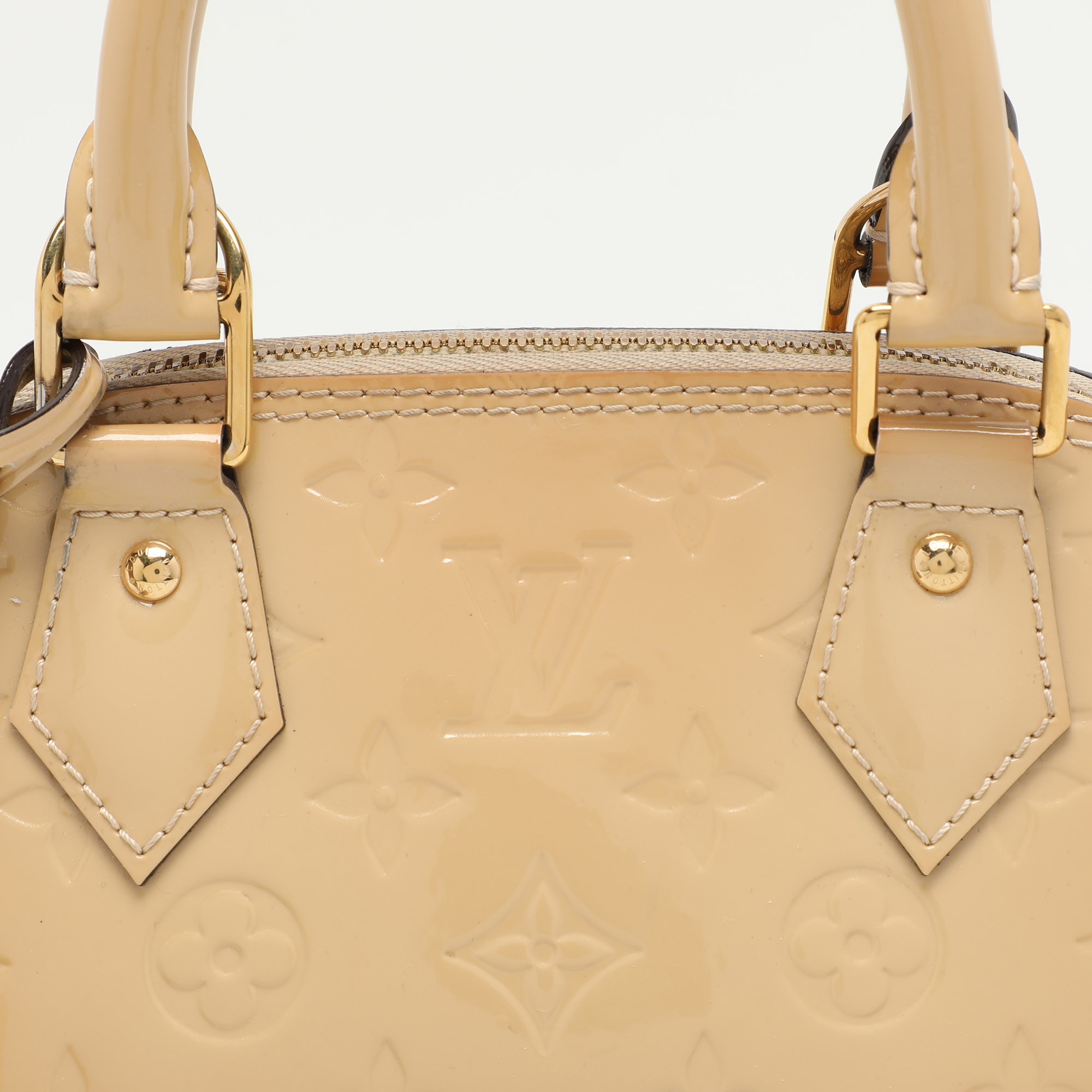 Louis Vuitton Beige Monogram Vernis Leather Alma BB Bag