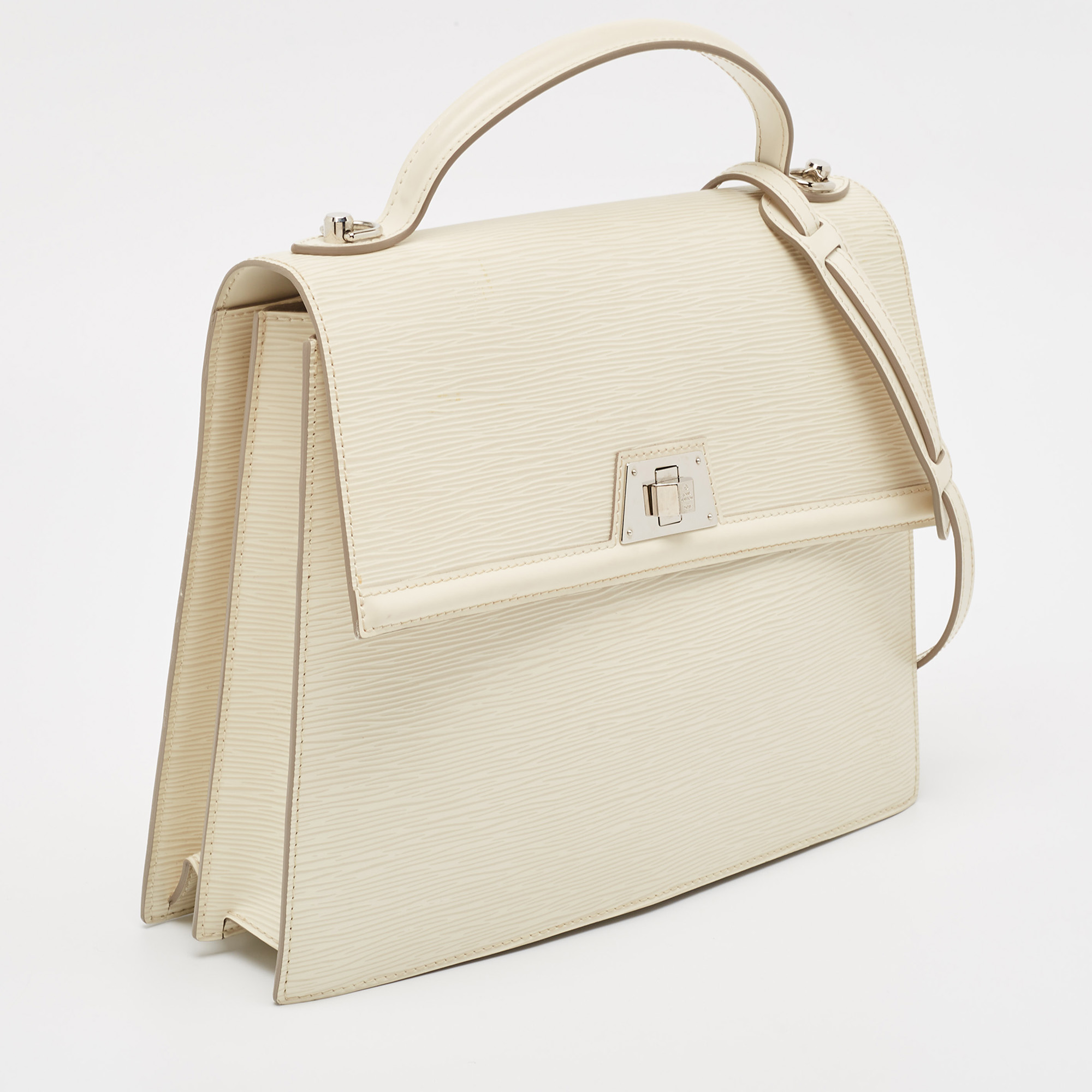 Louis Vuitton Ivory Epi Leather Sevigne GM Bag