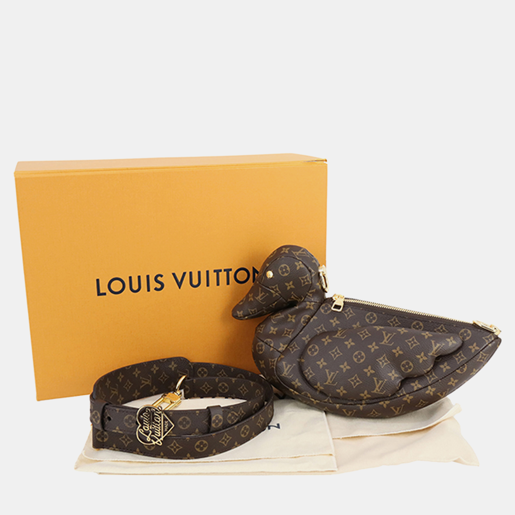 Louis Vuitton Brown Nigo Monogram Duck Shoulder Bag